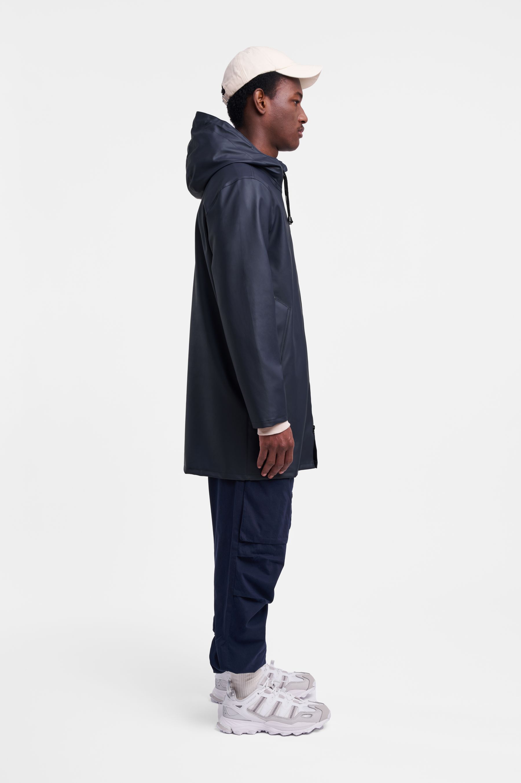 stutterheim stockholm lightweight zip raincoat navy men jackets raincoats