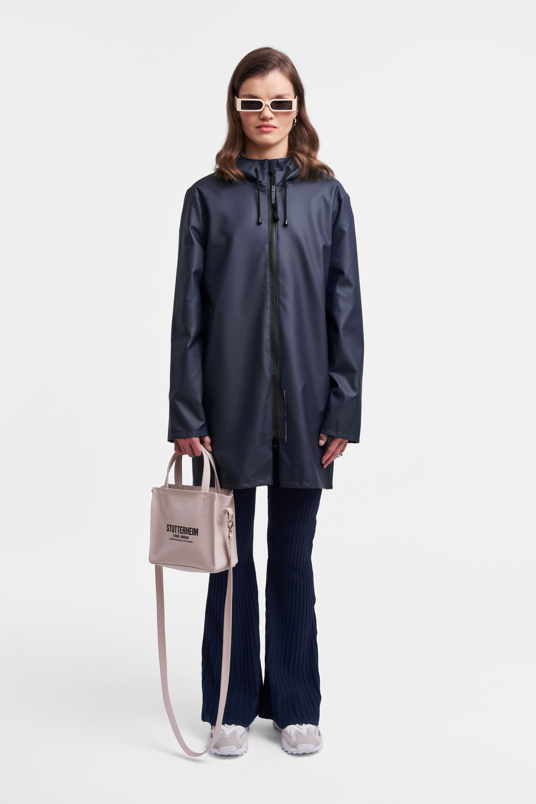 stutterheim stockholm lightweight zip raincoat navy men jackets raincoats