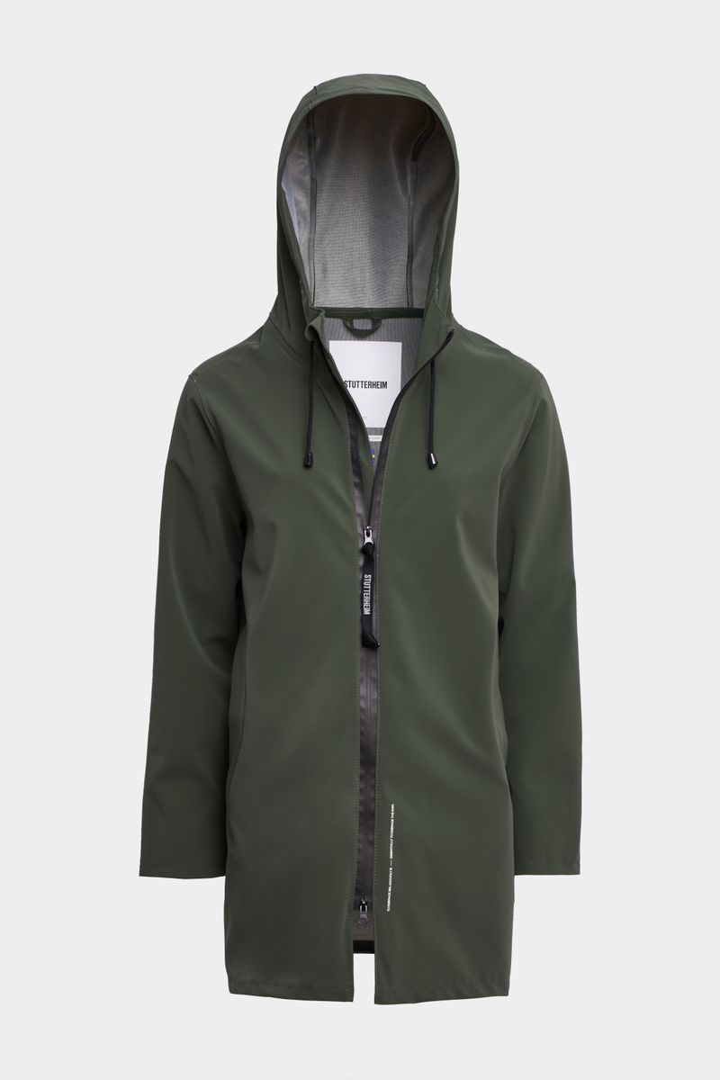 Stutterheim Stockholm Lightweight Matte Zip Raincoat