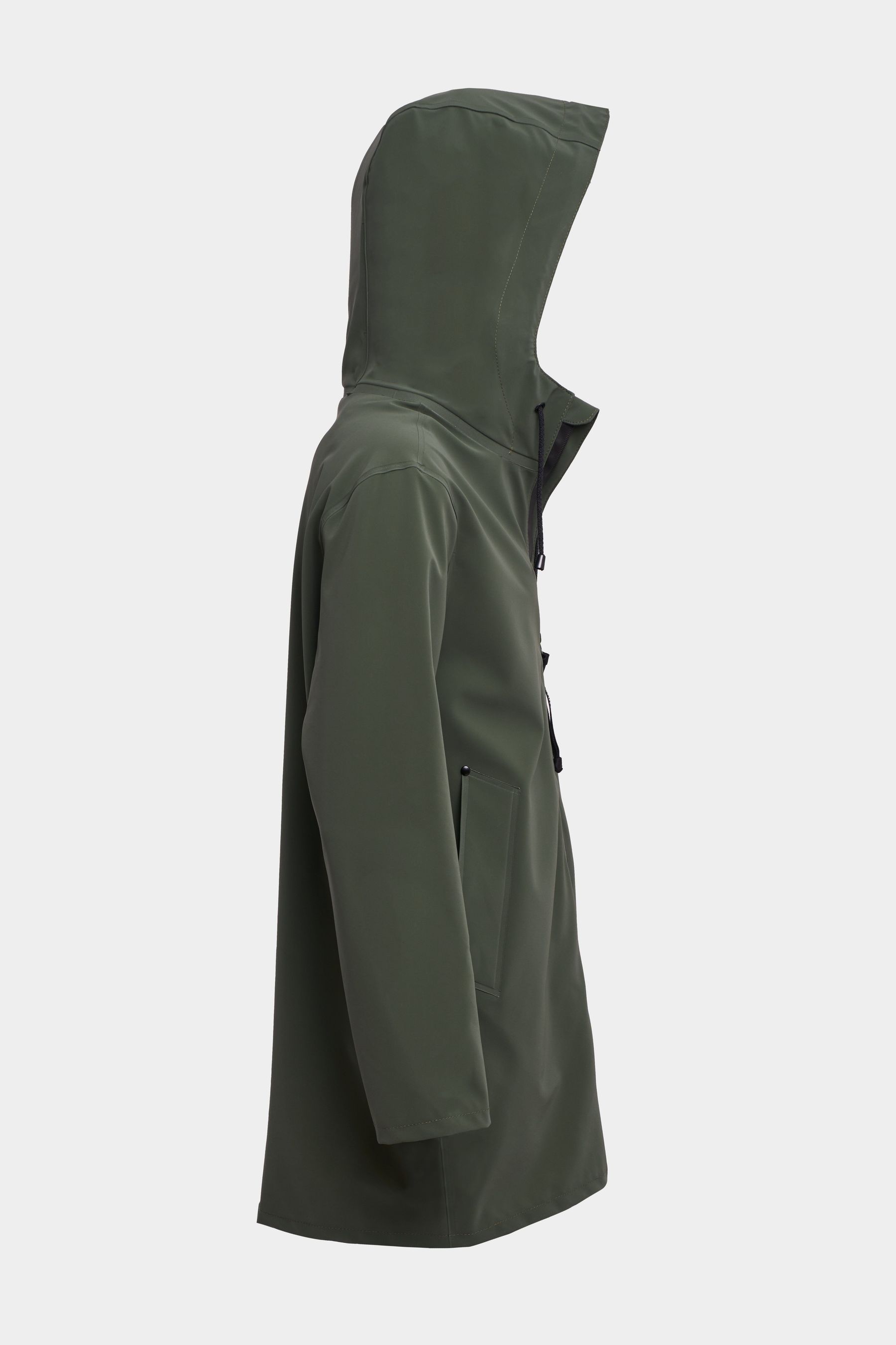 stutterheim stockholm lightweight matte zip raincoat green women jackets raincoats