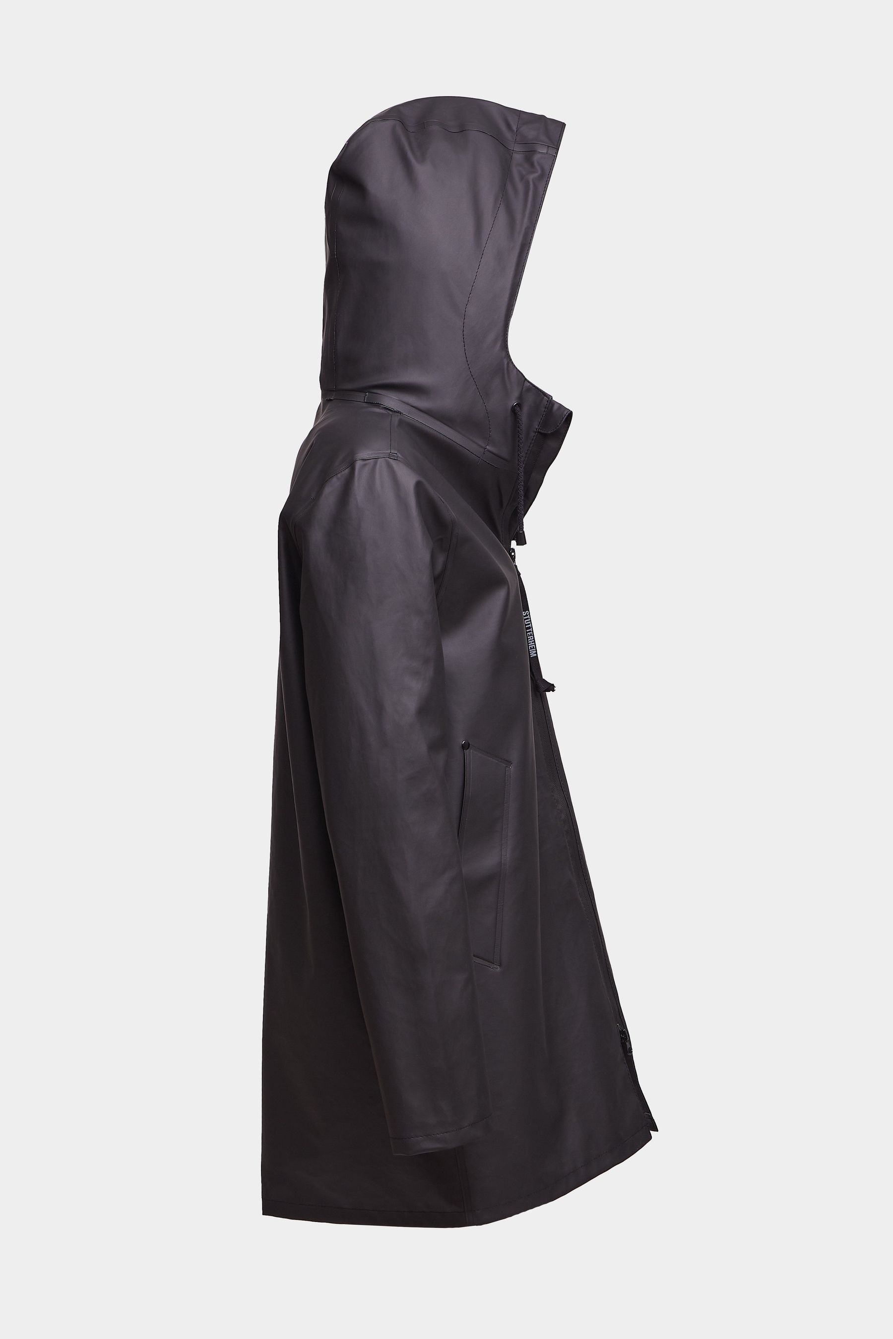 stutterheim stockholm lightweight zip raincoat black women jackets raincoats