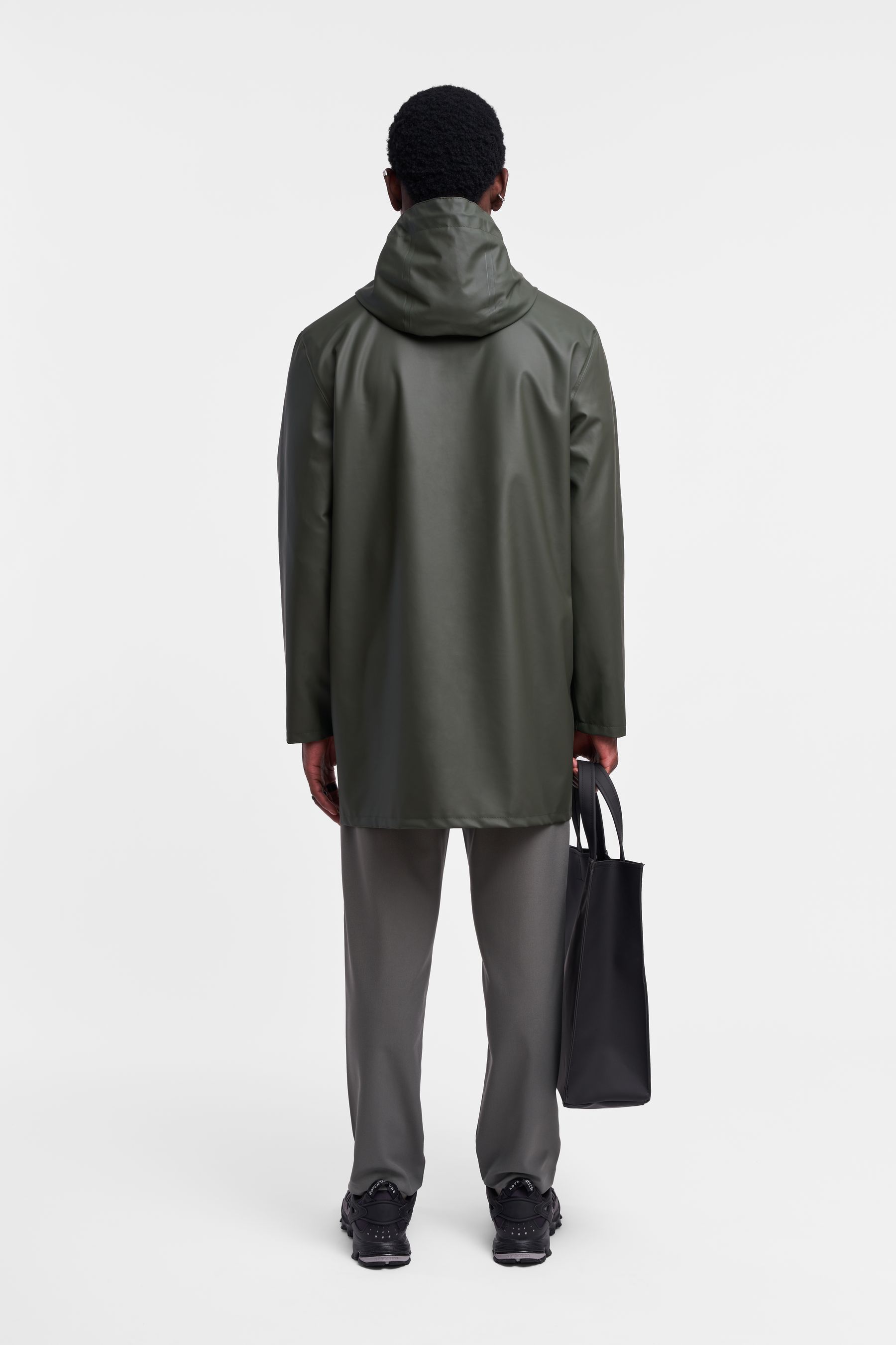 stutterheim stockholm lightweight zip raincoat green women jackets raincoats