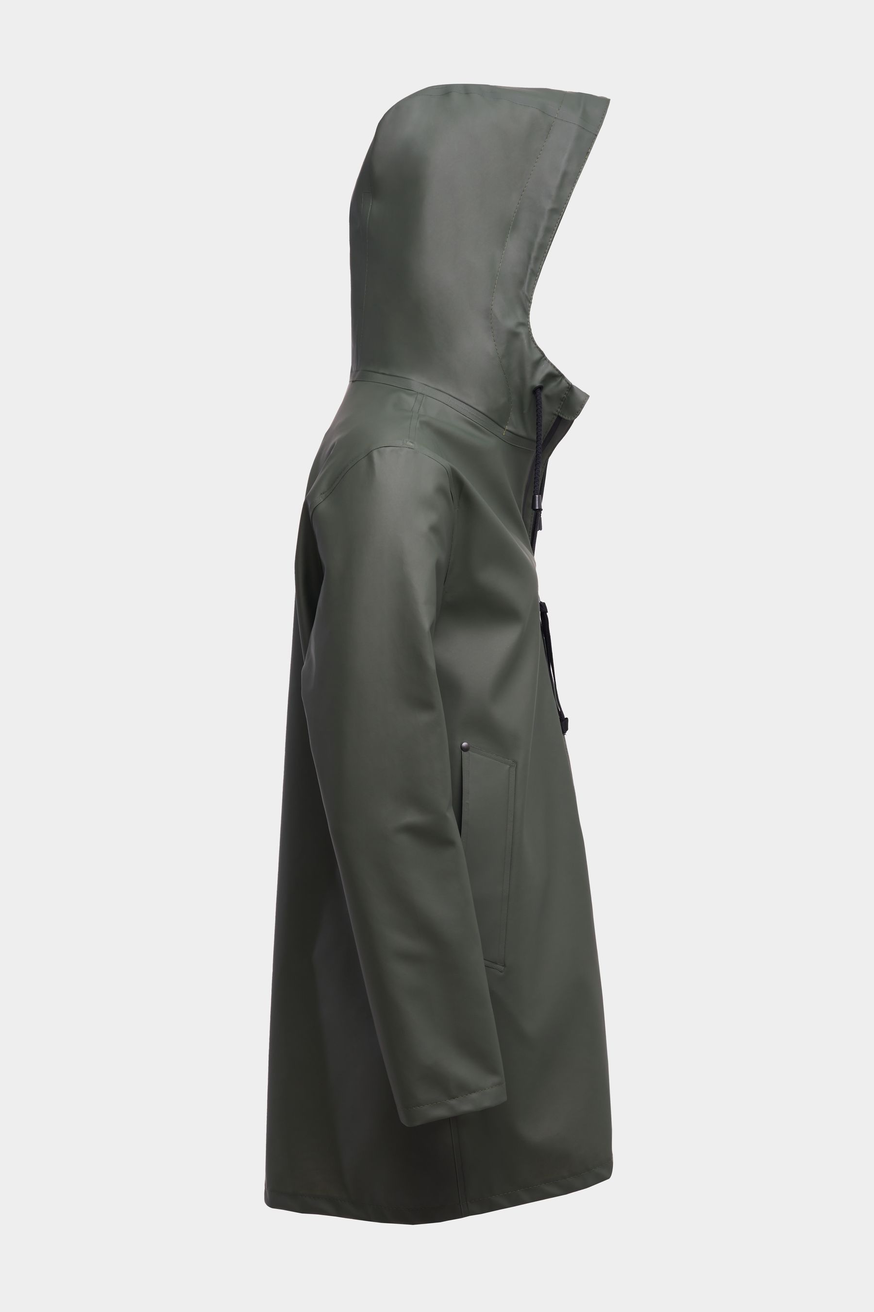 stutterheim stockholm lightweight zip raincoat green women jackets raincoats