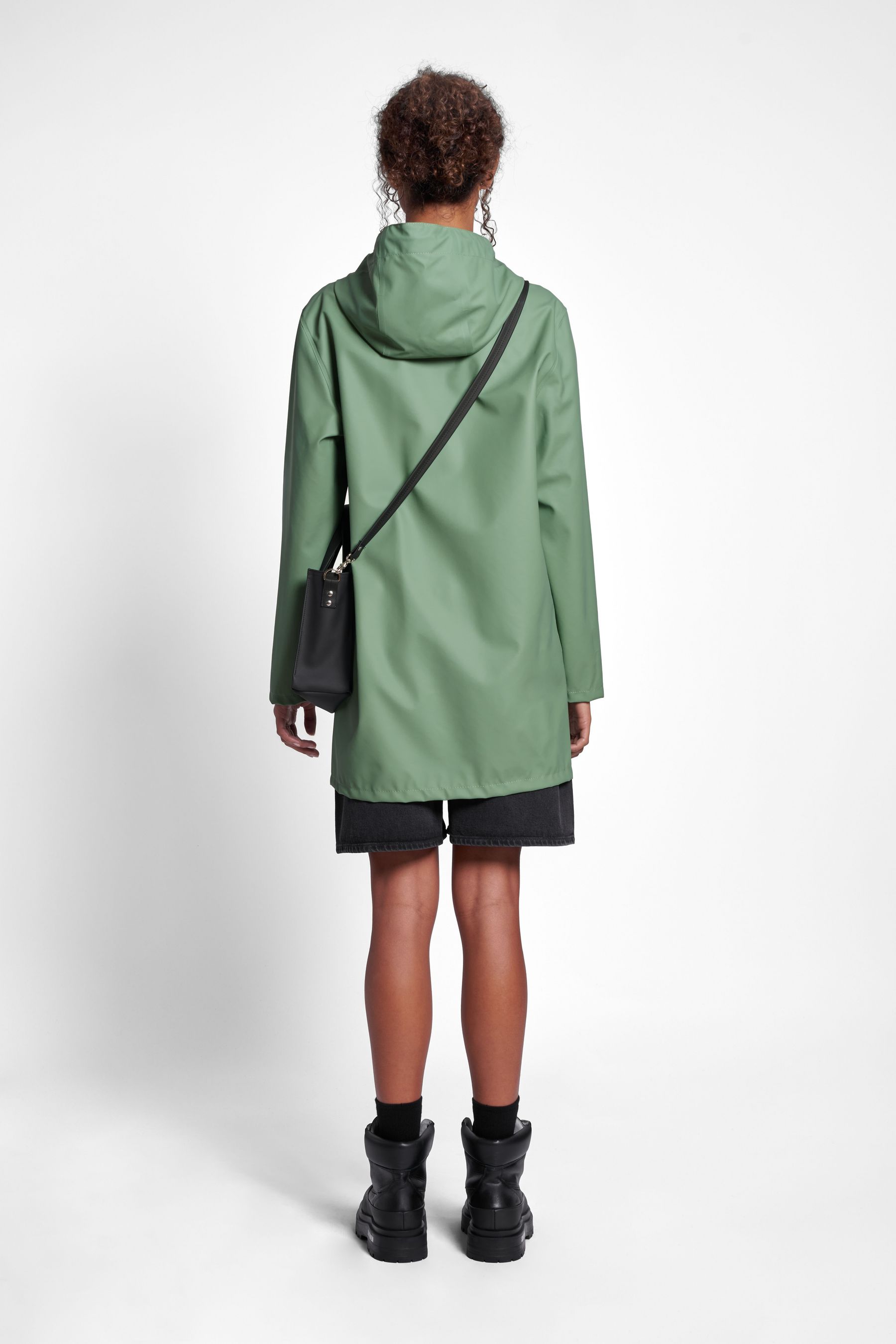 stutterheim stockholm lightweight zip raincoat loden green women jackets raincoats