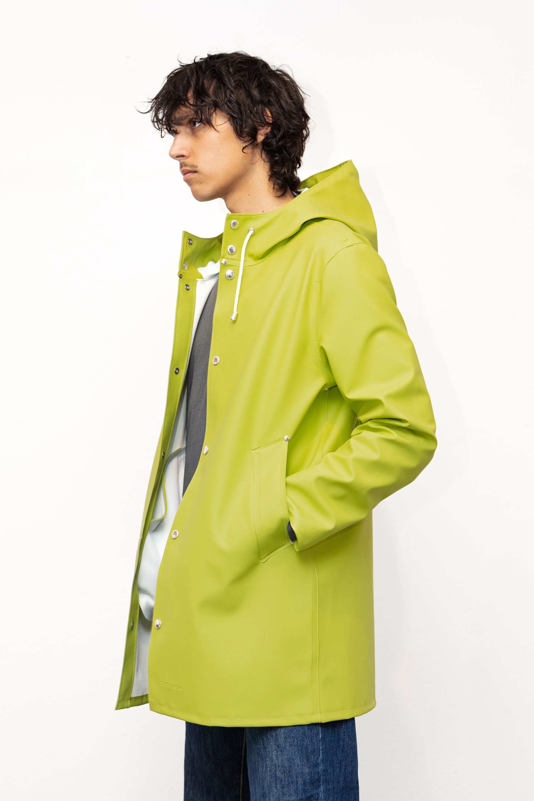 stutterheim stockholm raincoat lima bean green men jackets