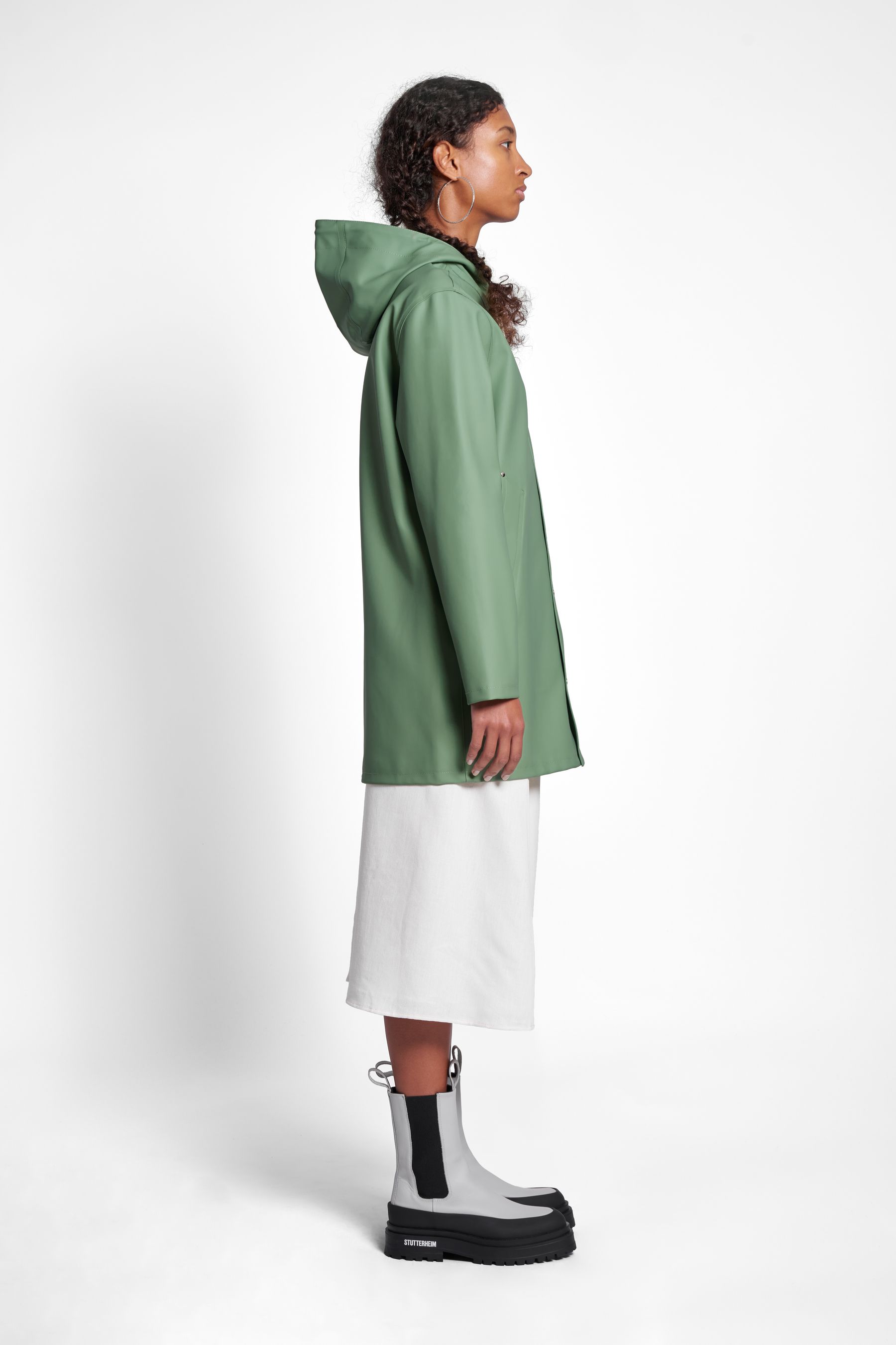 stutterheim stockholm raincoat loden green men jackets raincoats