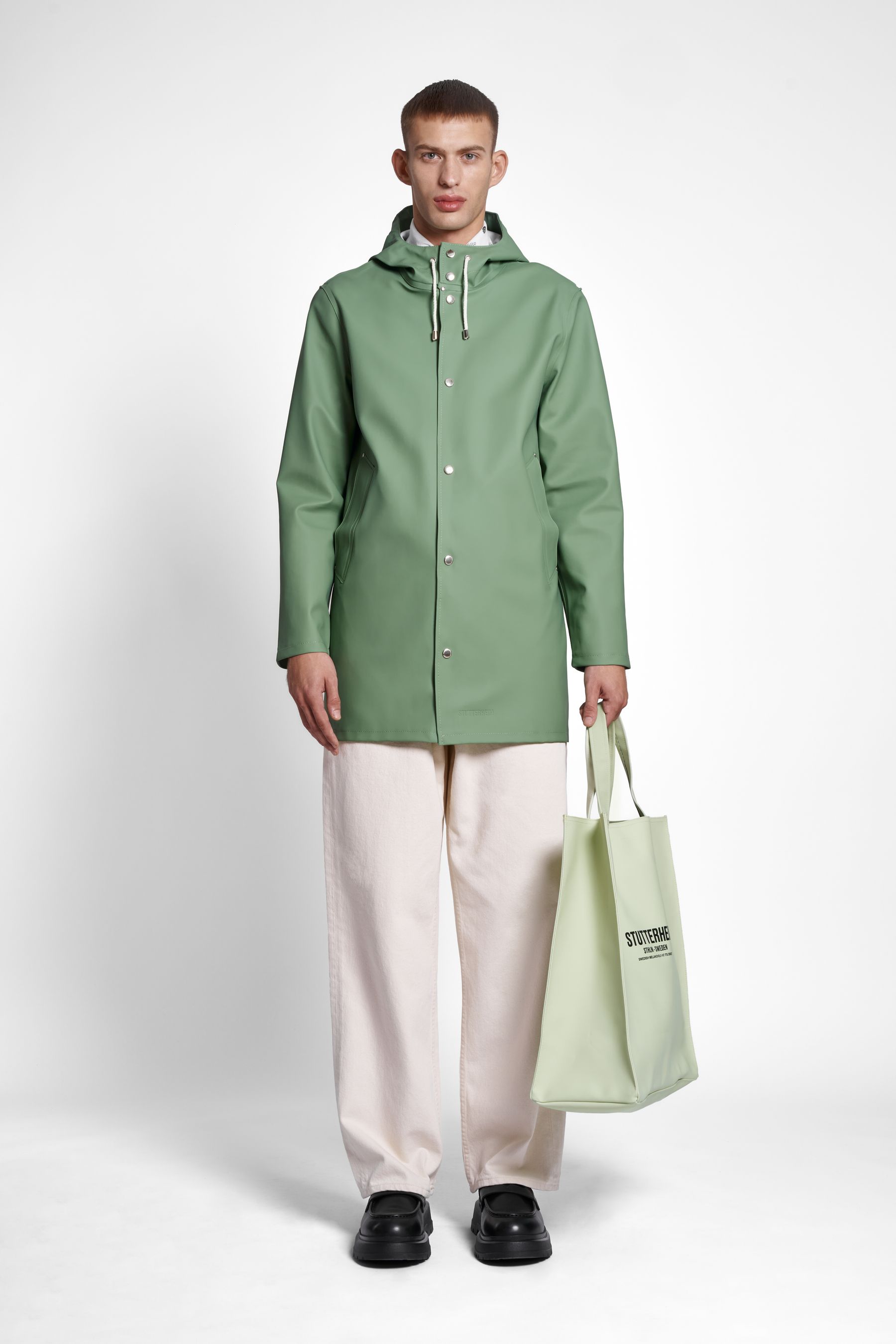 stutterheim stockholm raincoat loden green men jackets raincoats