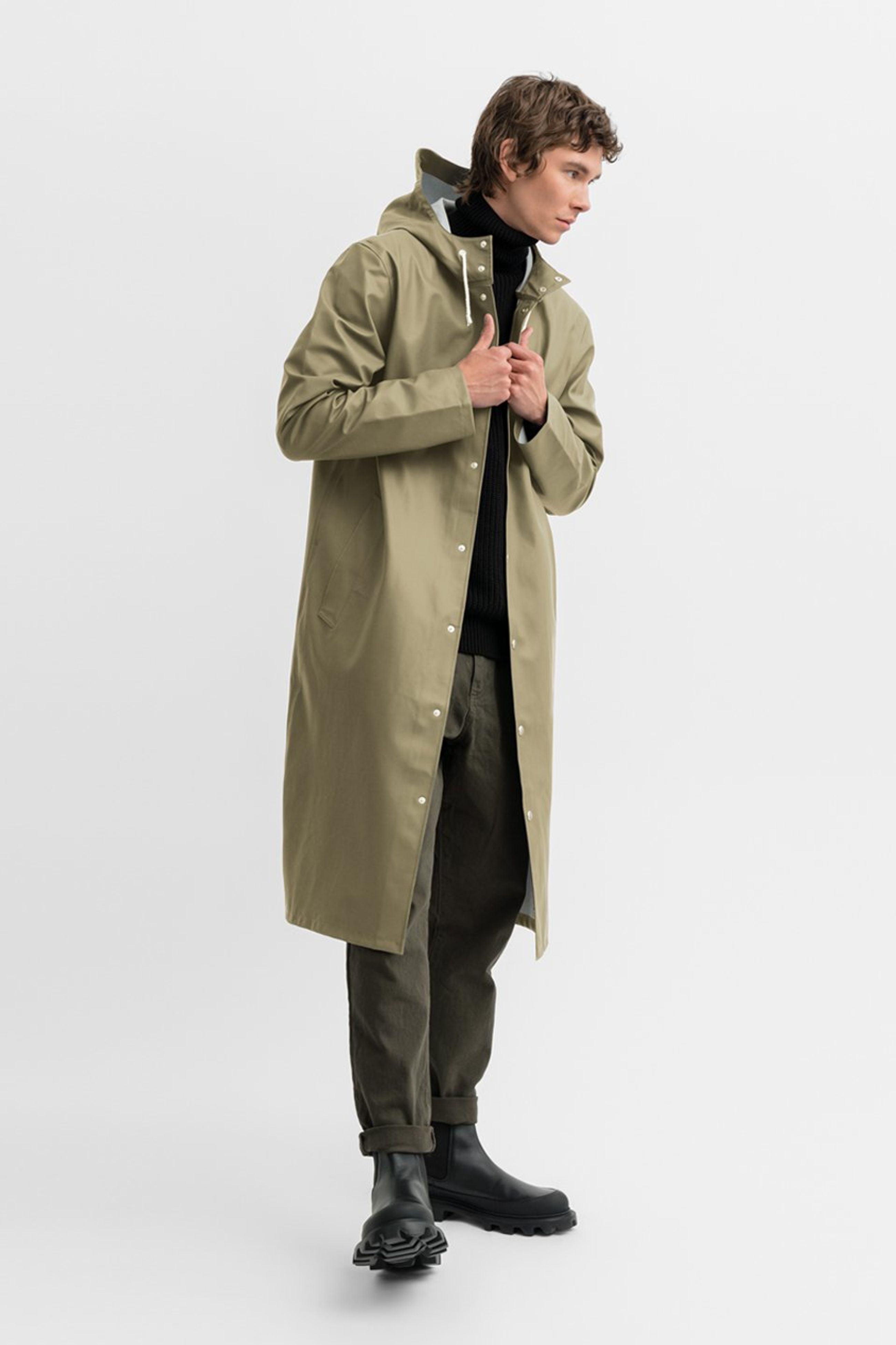 stutterheim stockholm long aloe men jackets raincoats