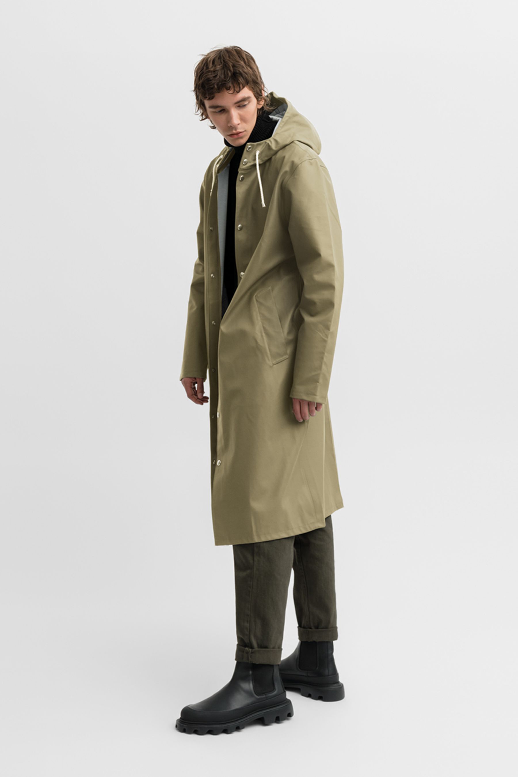 stutterheim stockholm long aloe men jackets raincoats