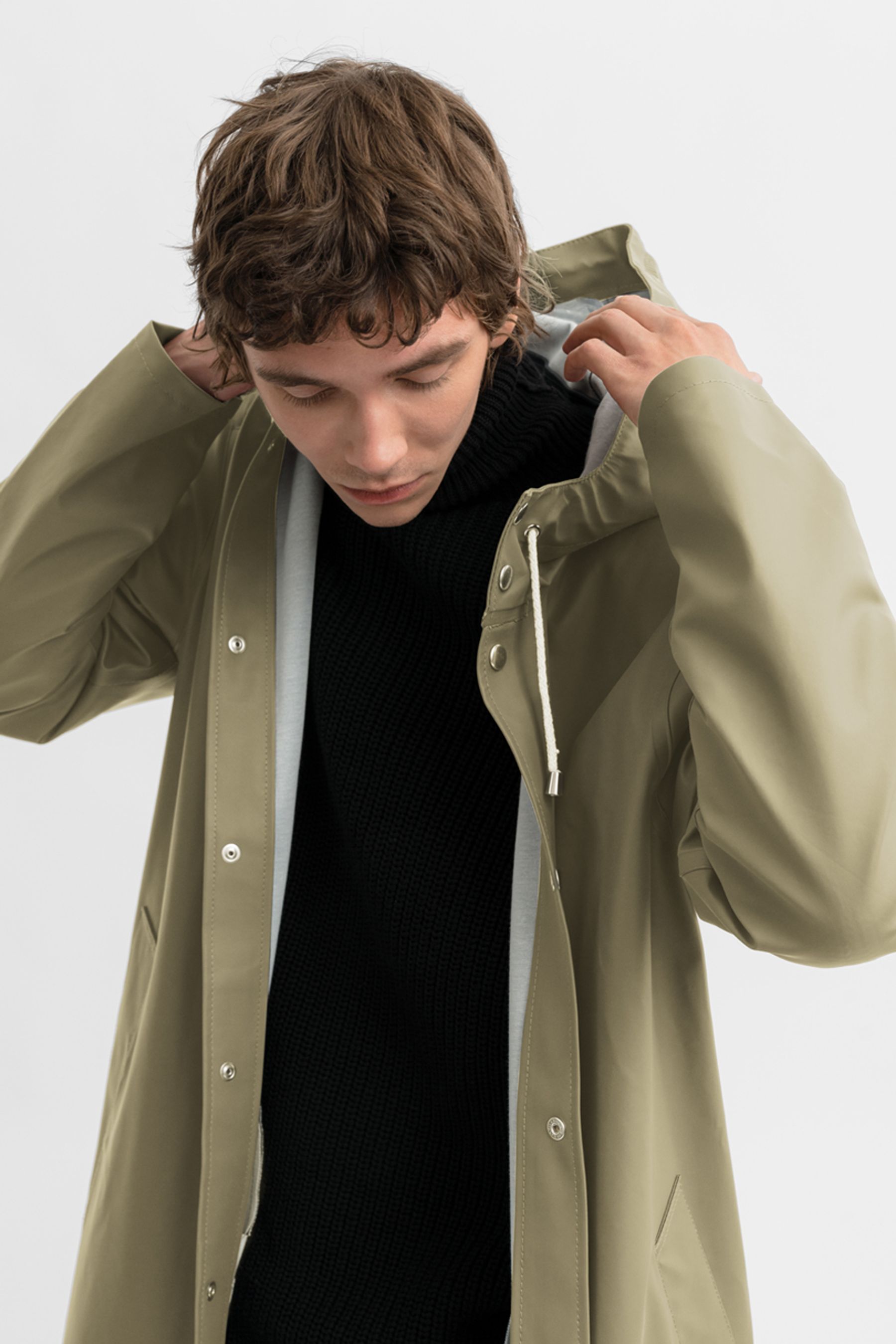 stutterheim stockholm long aloe men jackets raincoats