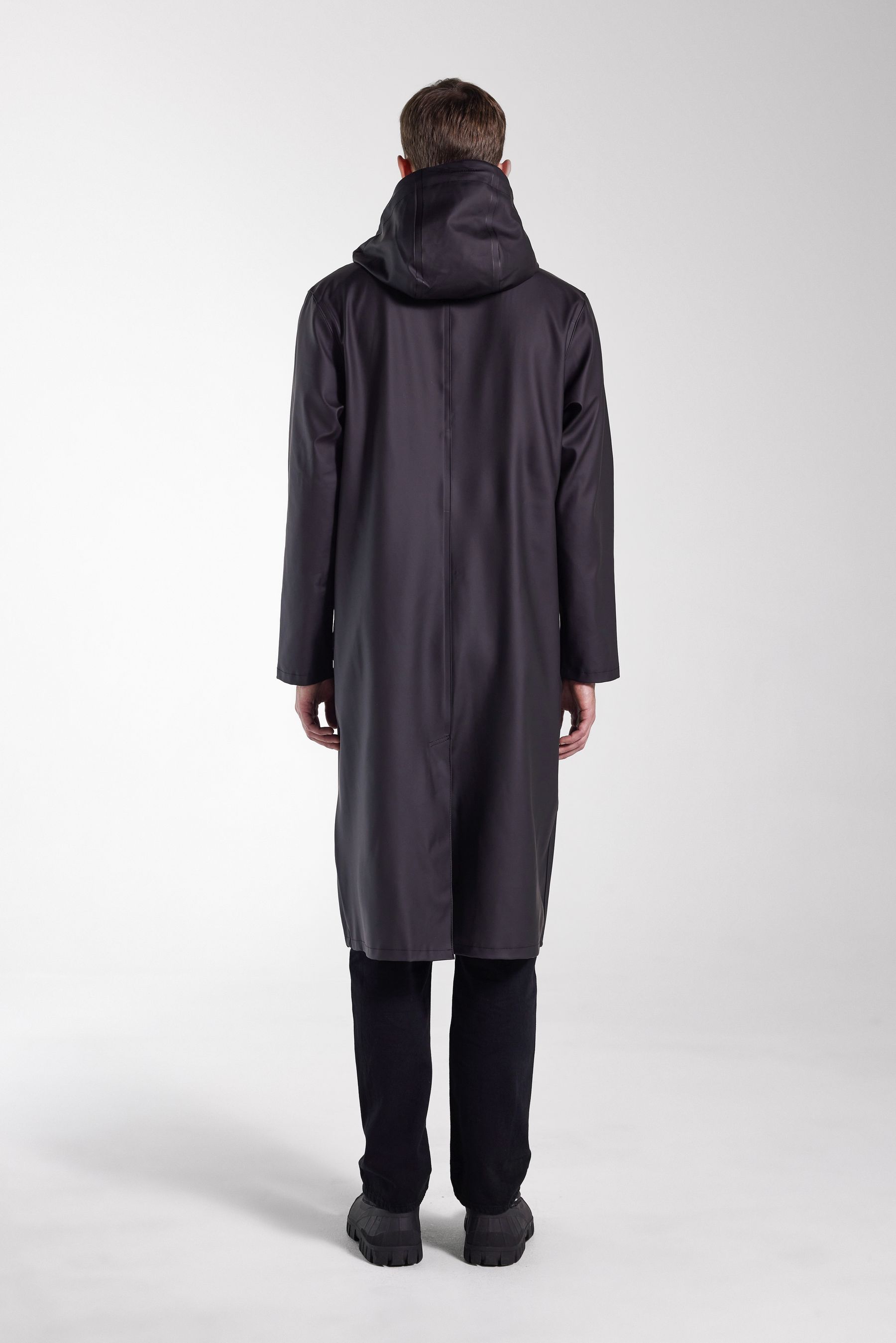 stutterheim stockholm long raincoat black men jackets raincoats