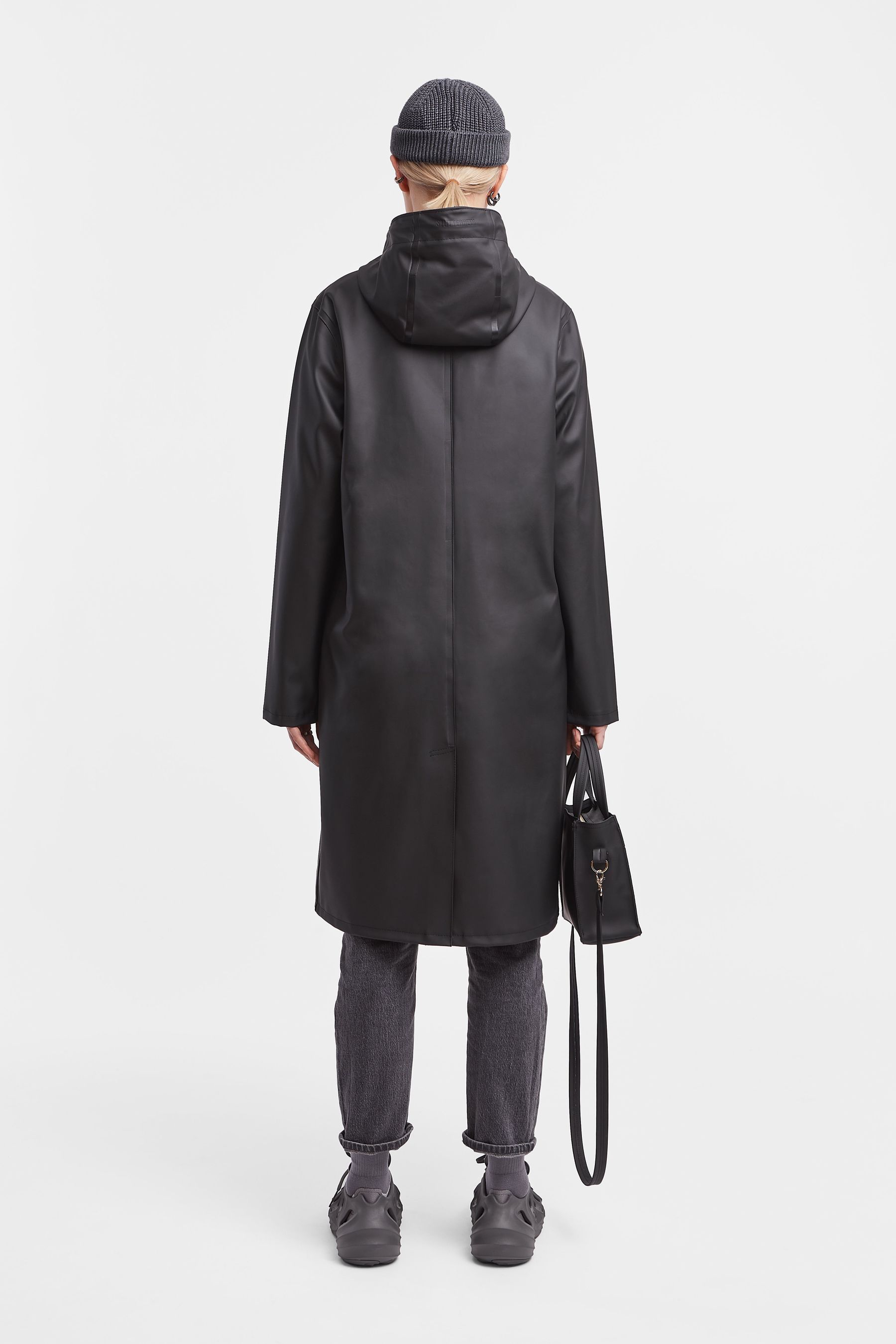 stutterheim stockholm long raincoat black men jackets raincoats