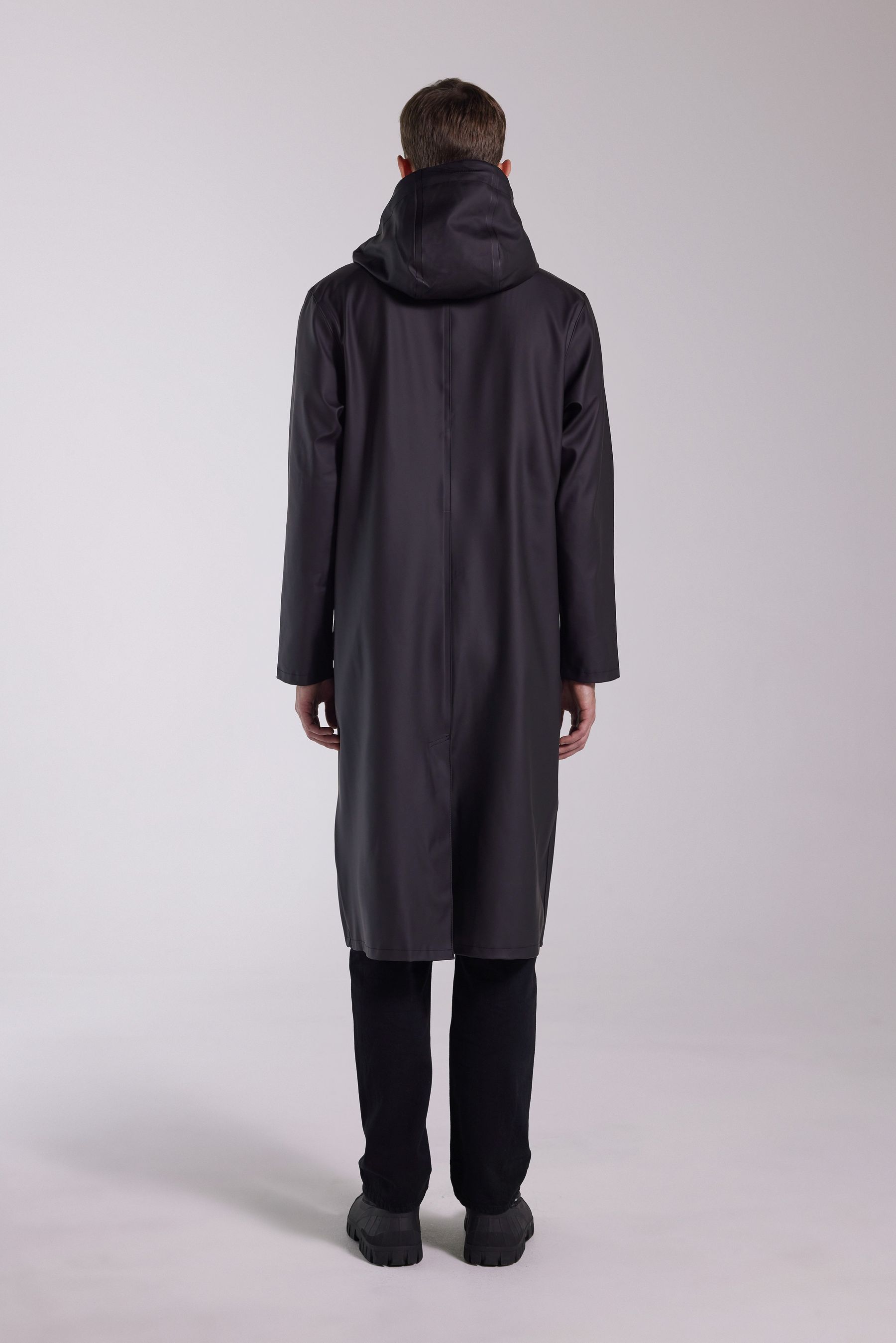 stutterheim stockholm long raincoat black men jackets raincoats