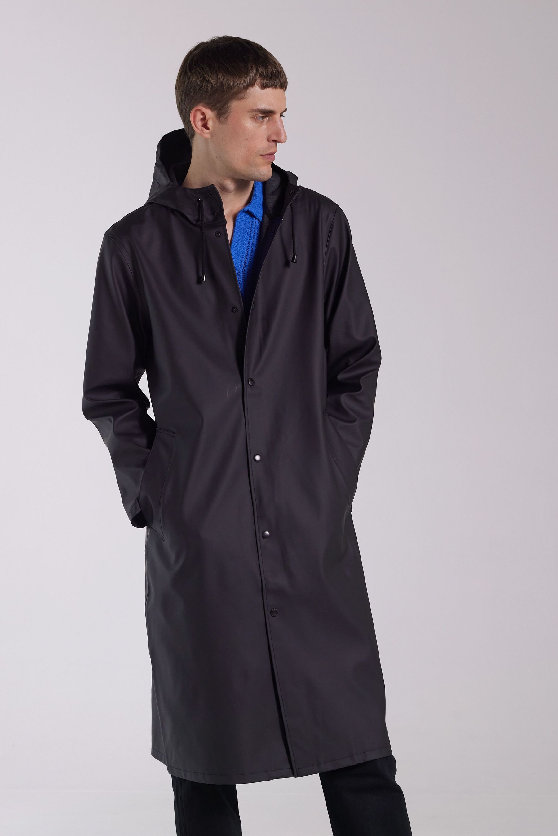 stutterheim stockholm long raincoat black men jackets raincoats