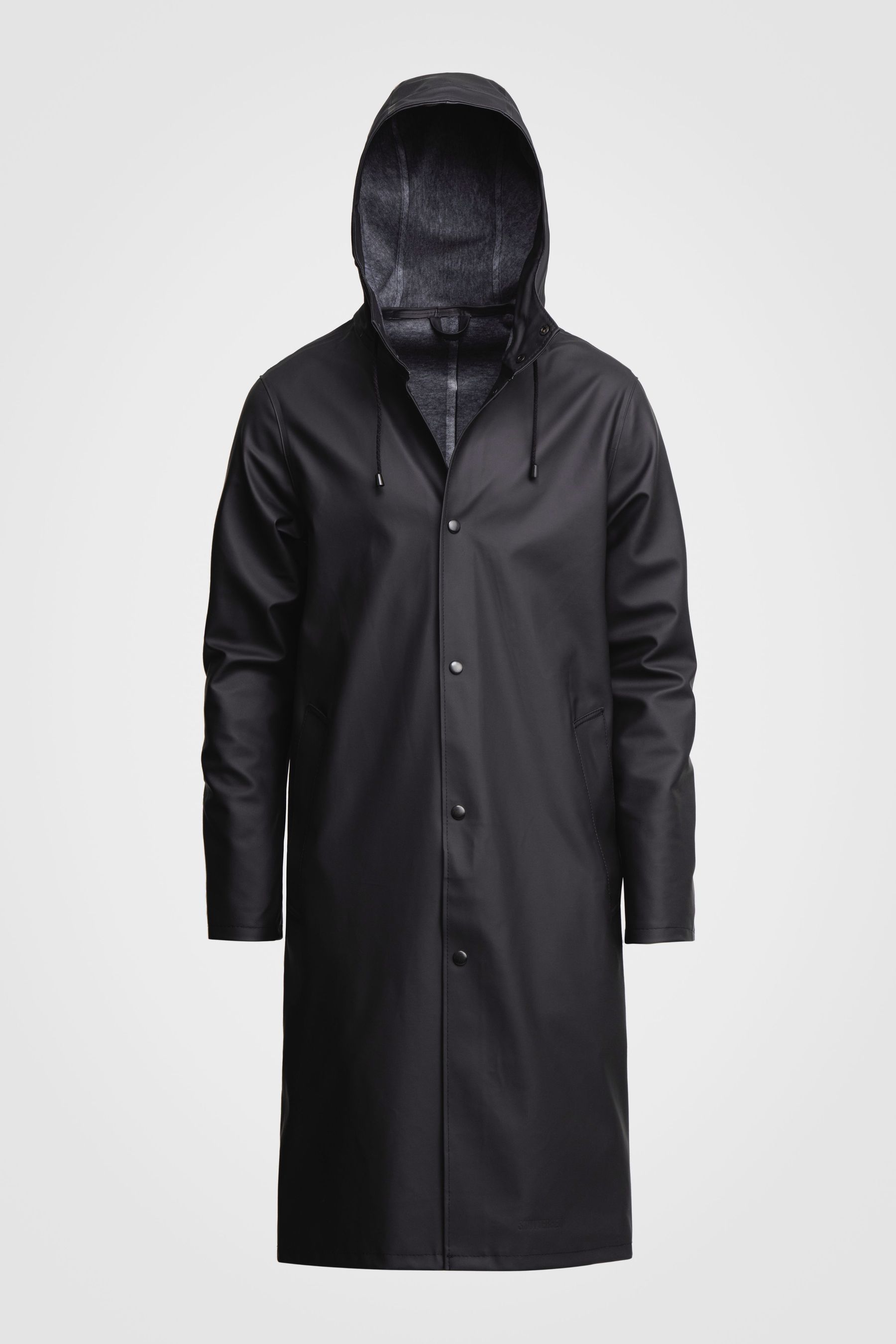stutterheim stockholm long raincoat black men jackets raincoats