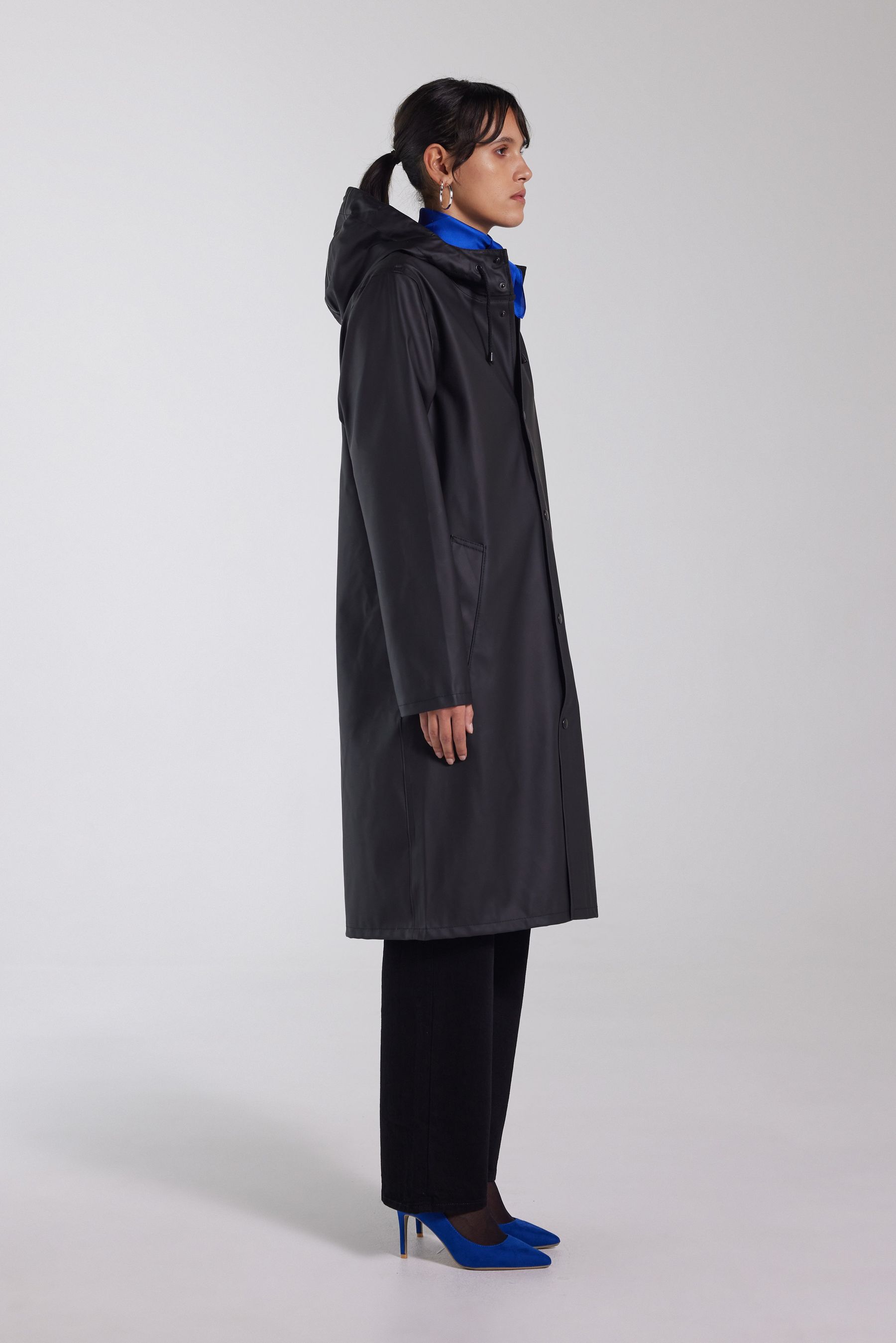 stutterheim stockholm long raincoat black men jackets raincoats