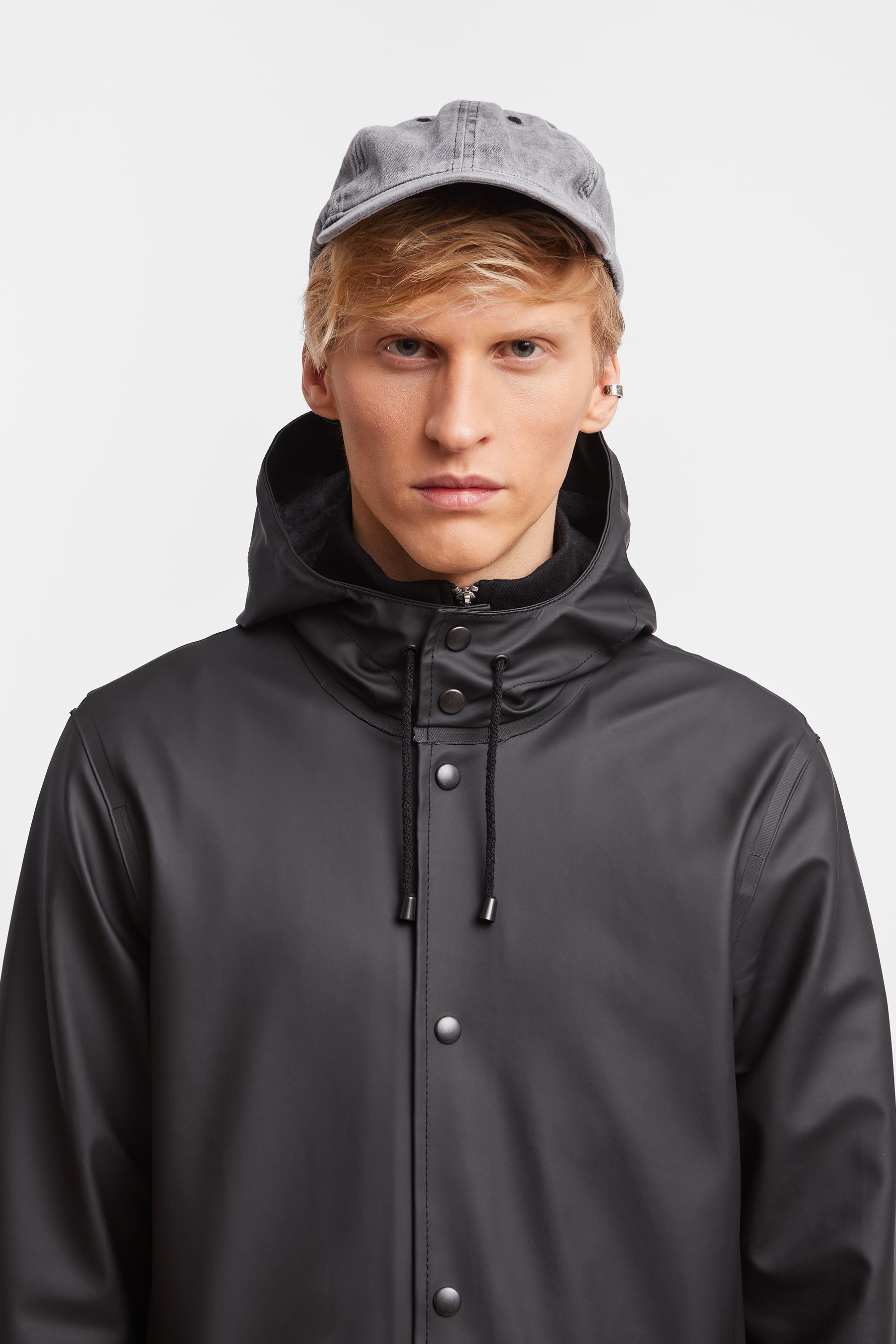 stutterheim stockholm long raincoat black men jackets raincoats