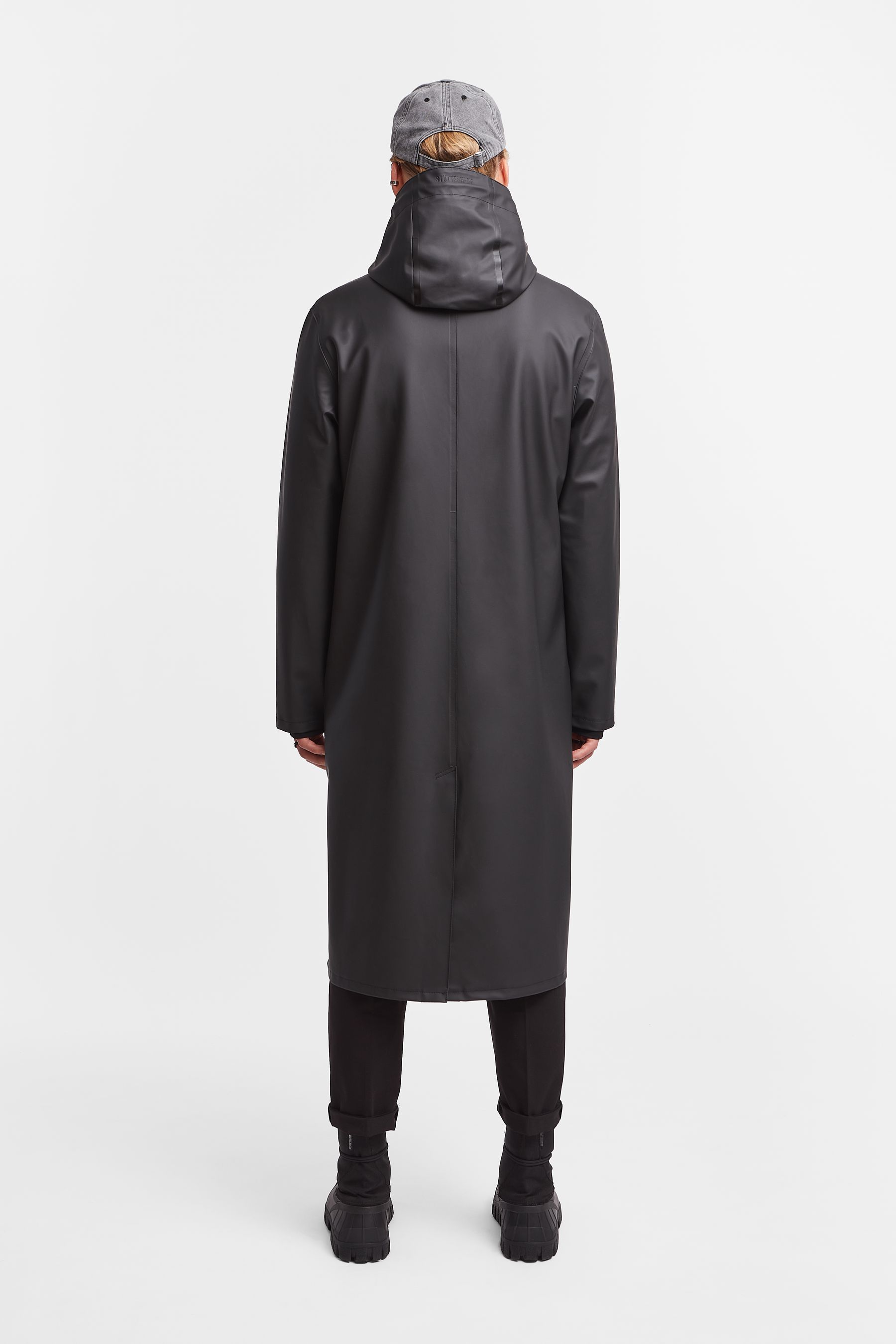 stutterheim stockholm long raincoat black men jackets raincoats