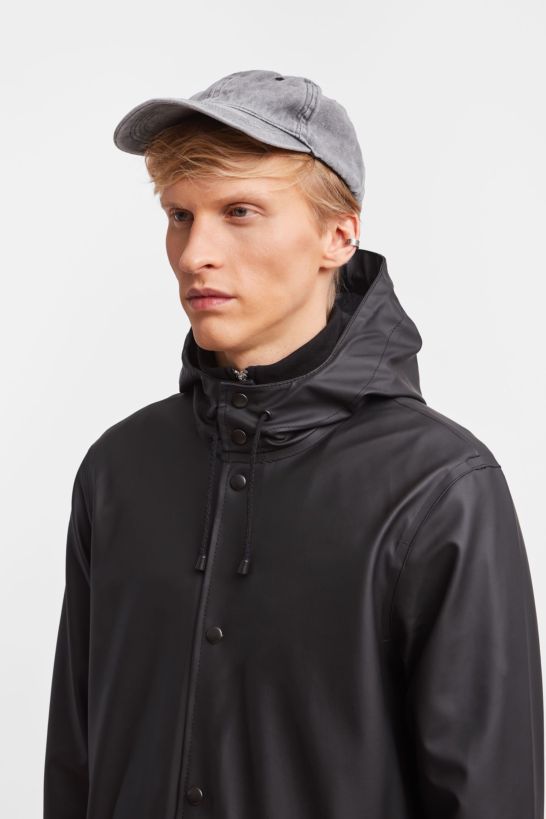 stutterheim stockholm long raincoat black men jackets raincoats