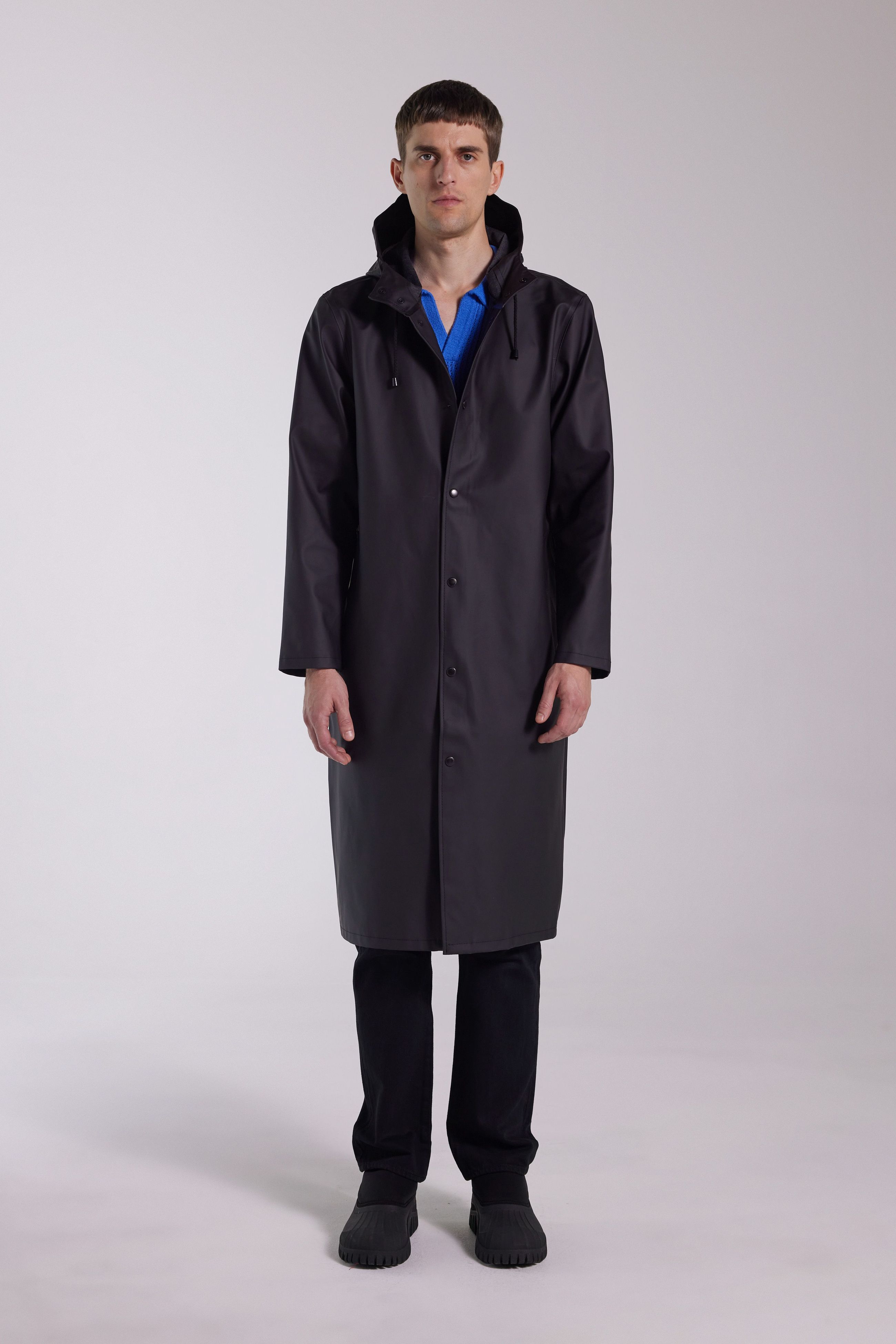 stutterheim stockholm long raincoat black men jackets raincoats