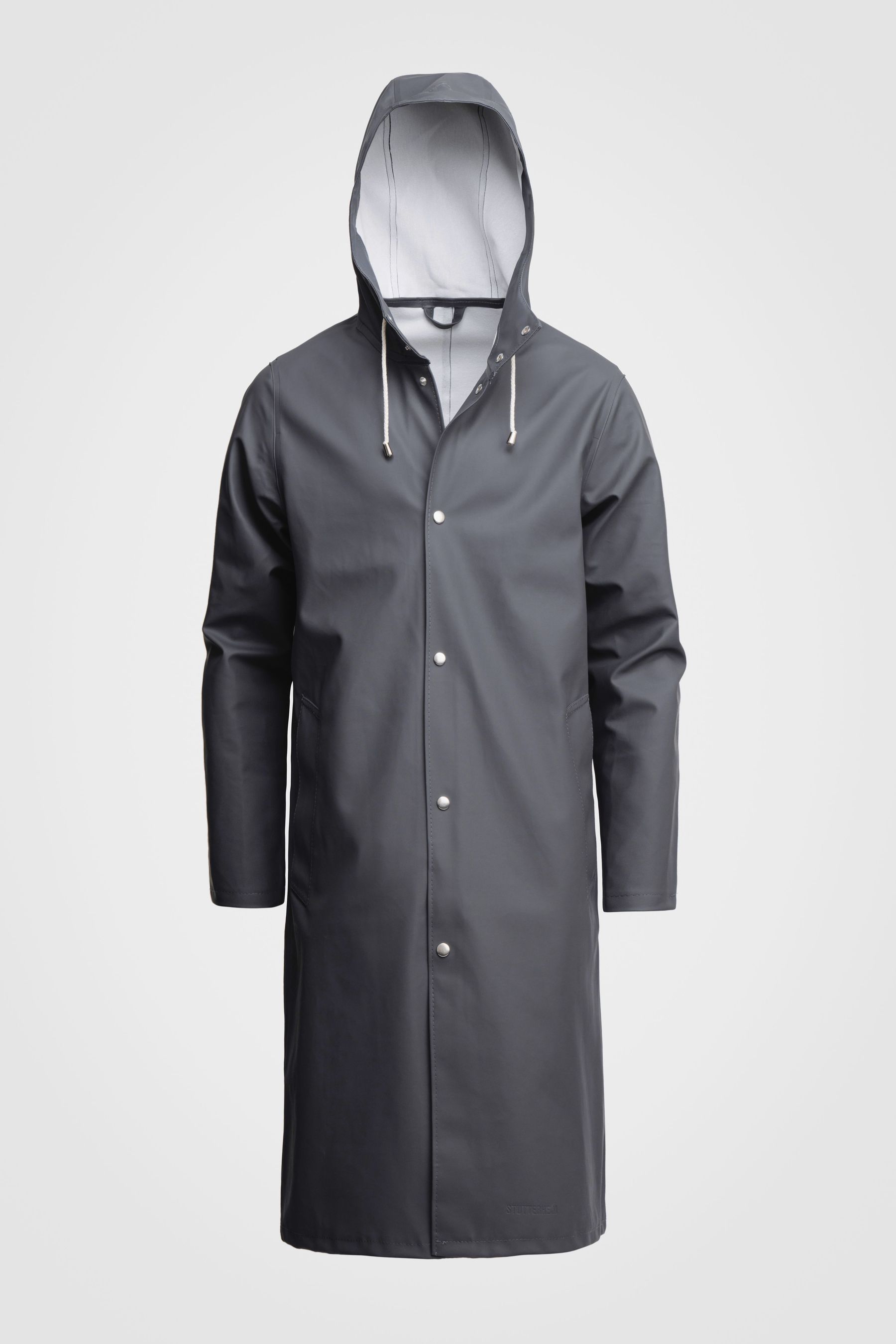 stutterheim stockholm long raincoat charcoal men jackets raincoats
