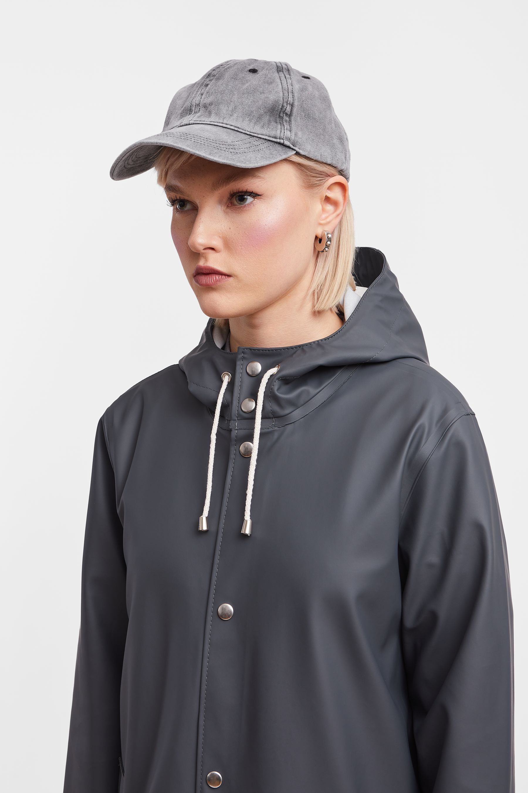 stutterheim stockholm long raincoat charcoal men jackets raincoats