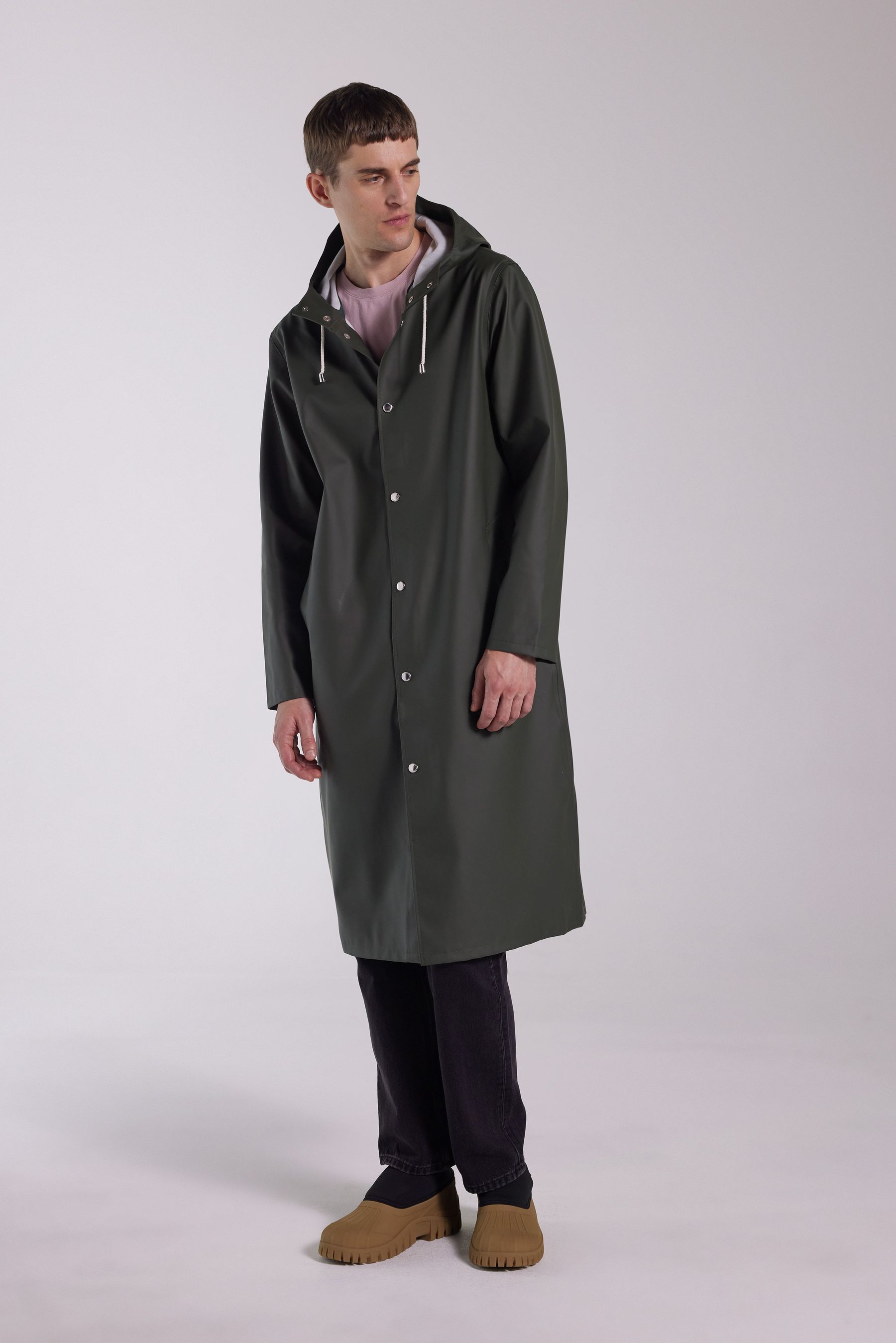 stutterheim stockholm long raincoat green men jackets raincoats