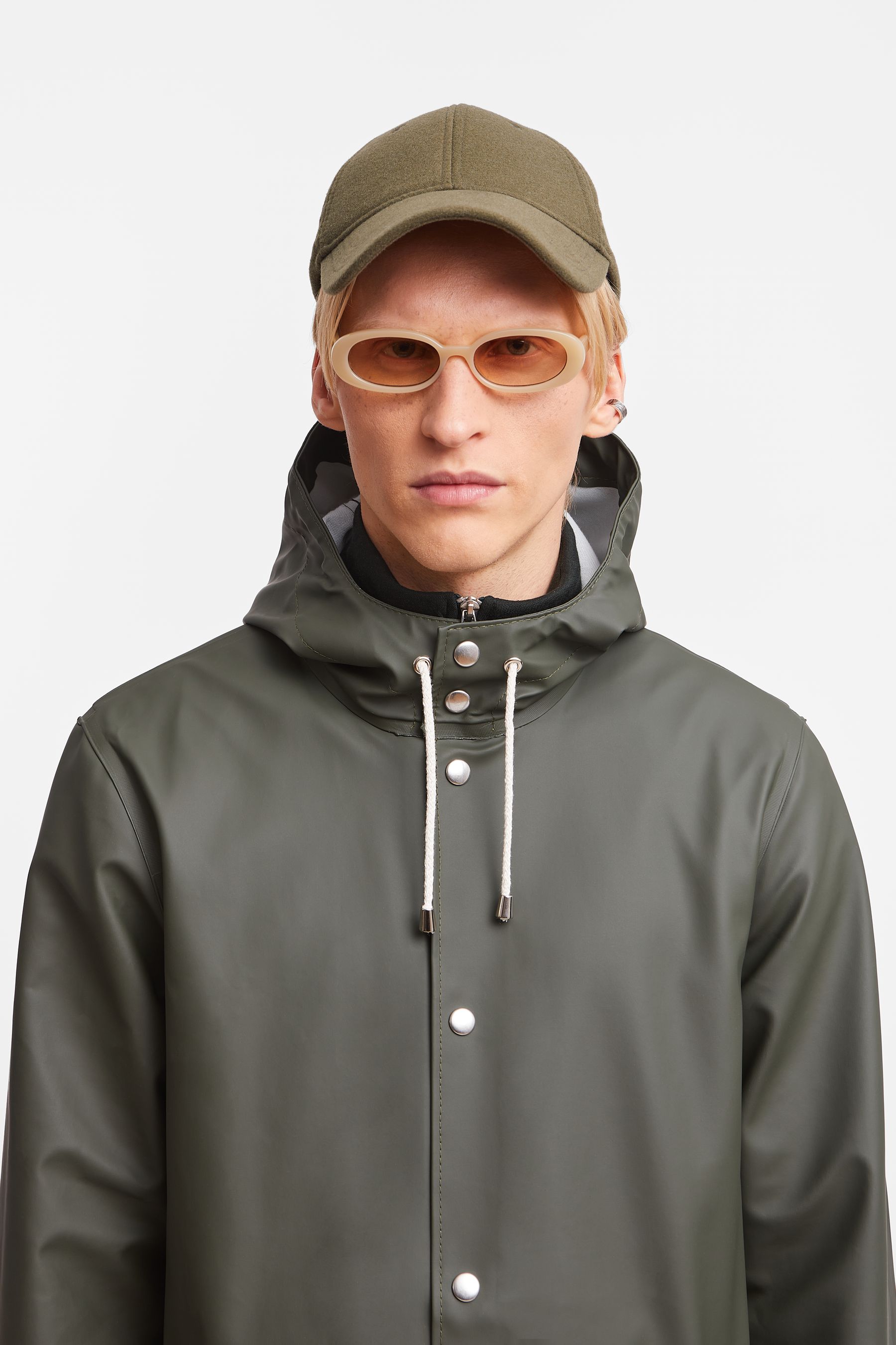 stutterheim stockholm long raincoat green men jackets raincoats