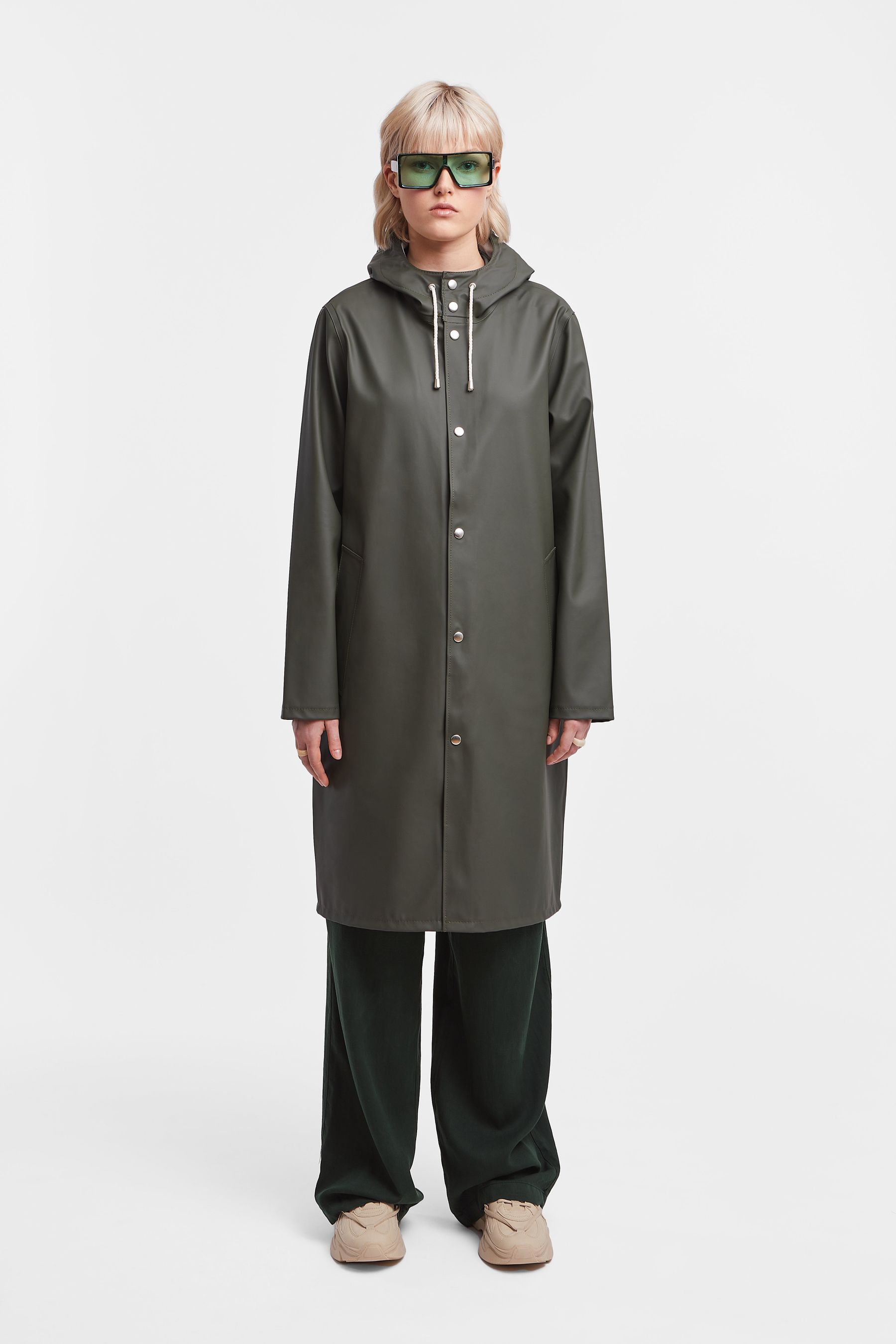 stutterheim stockholm long raincoat green men jackets raincoats