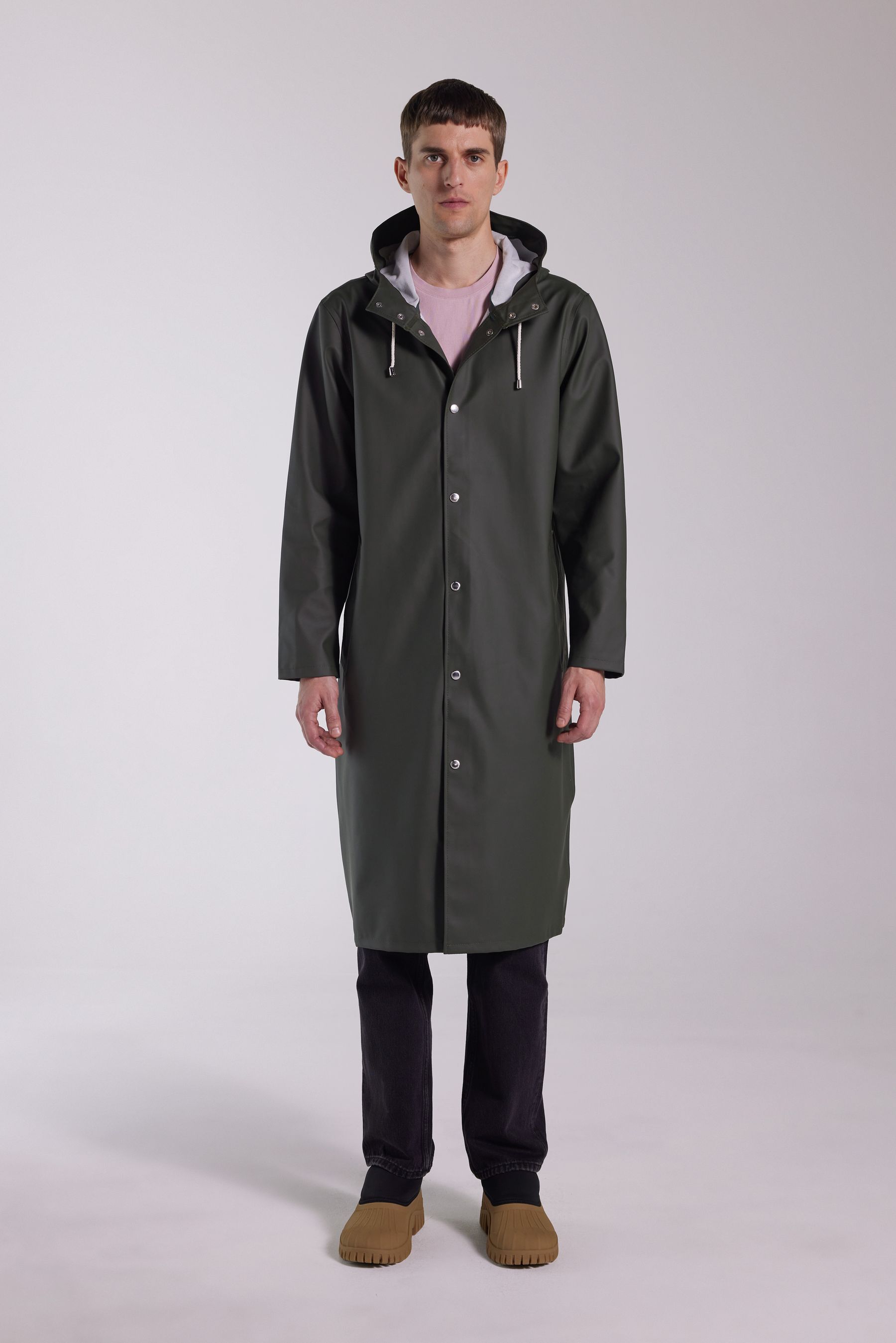 stutterheim stockholm long raincoat green men jackets raincoats