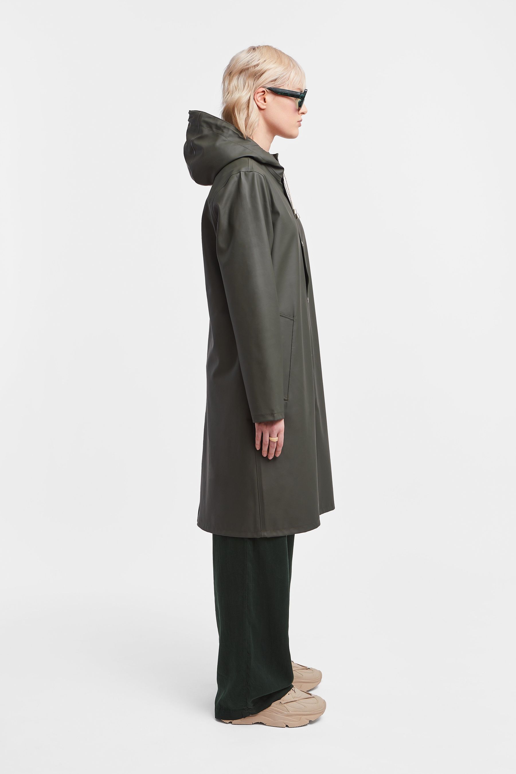 stutterheim stockholm long raincoat green men jackets raincoats