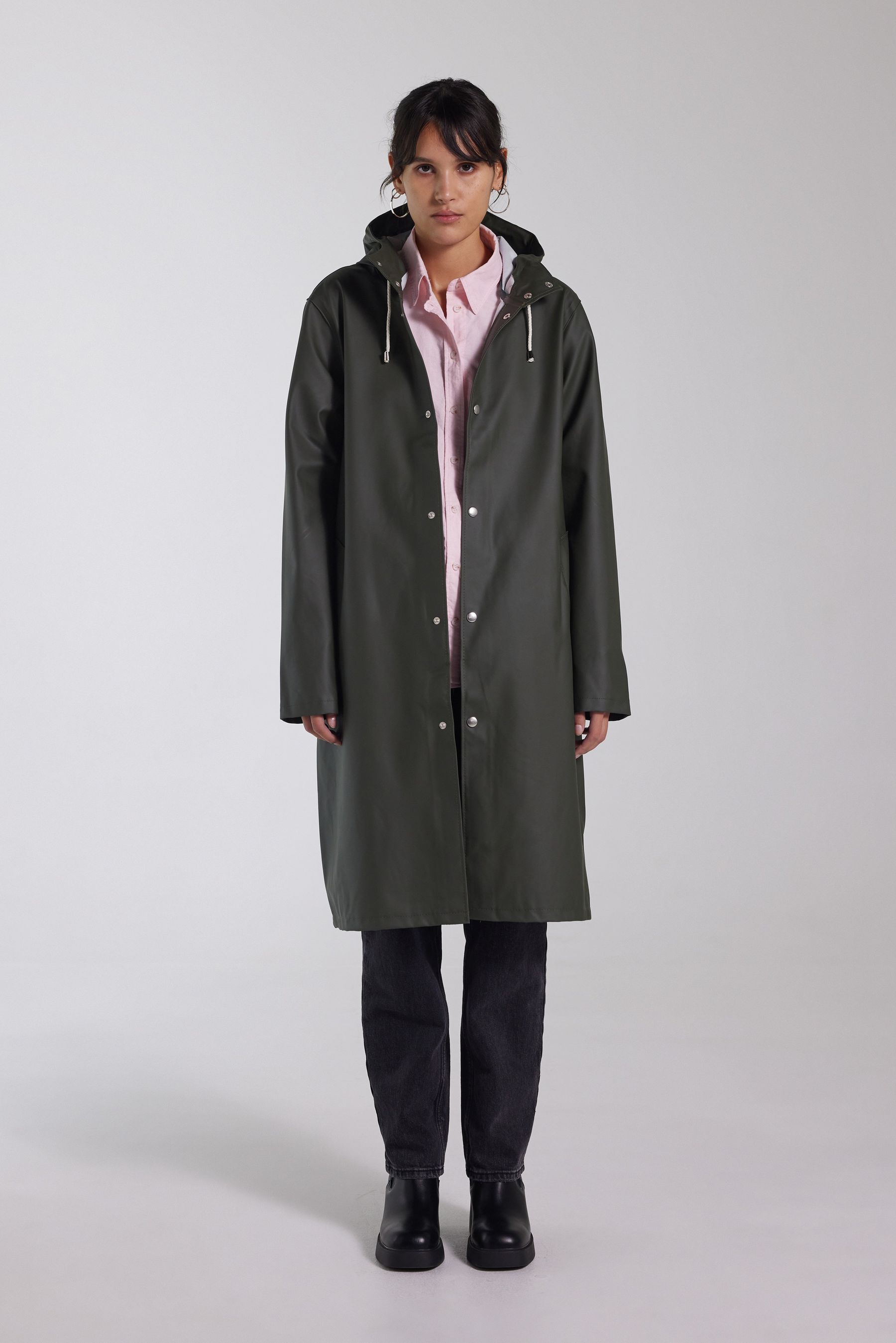 stutterheim stockholm long raincoat green men jackets raincoats