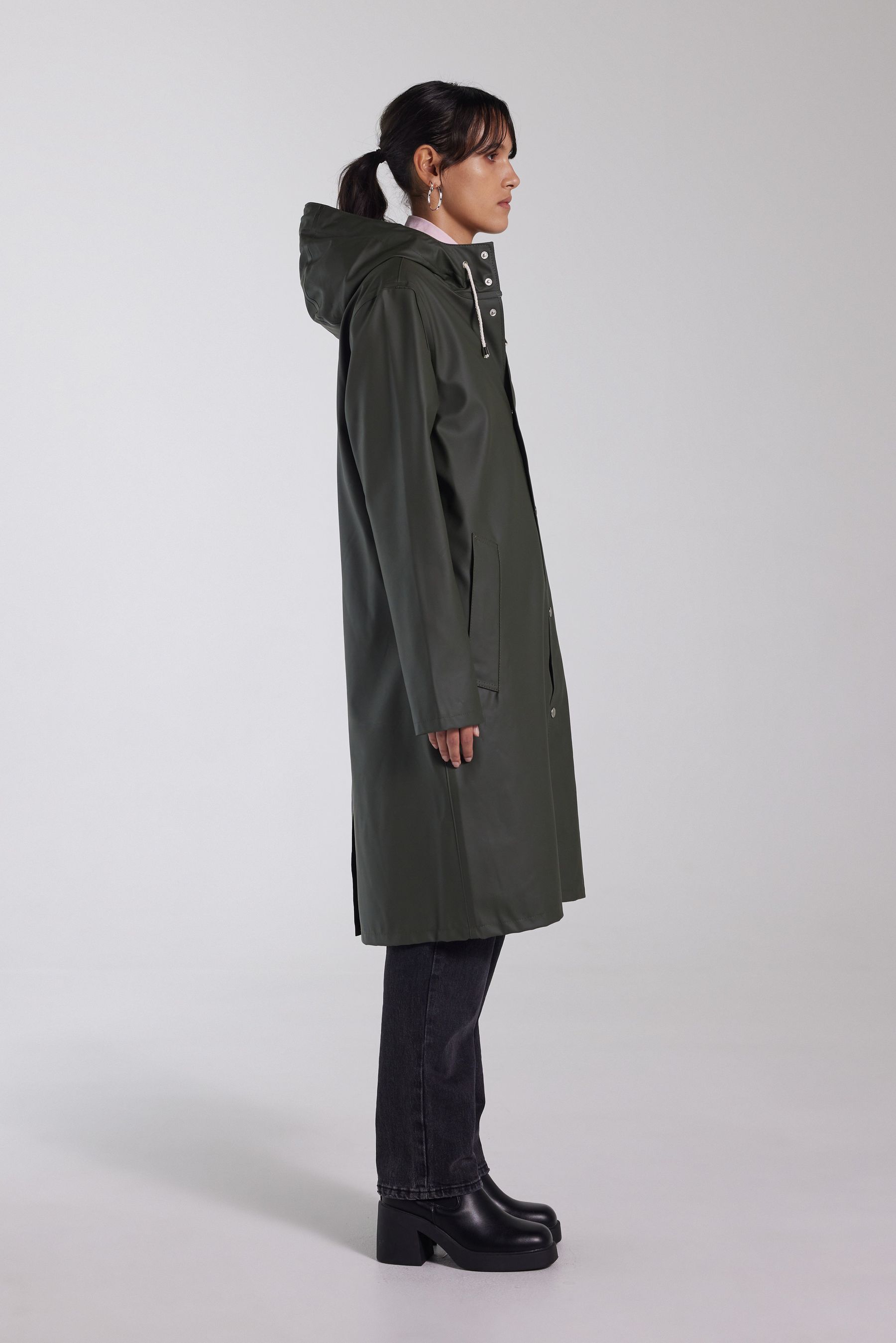 stutterheim stockholm long raincoat green men jackets raincoats