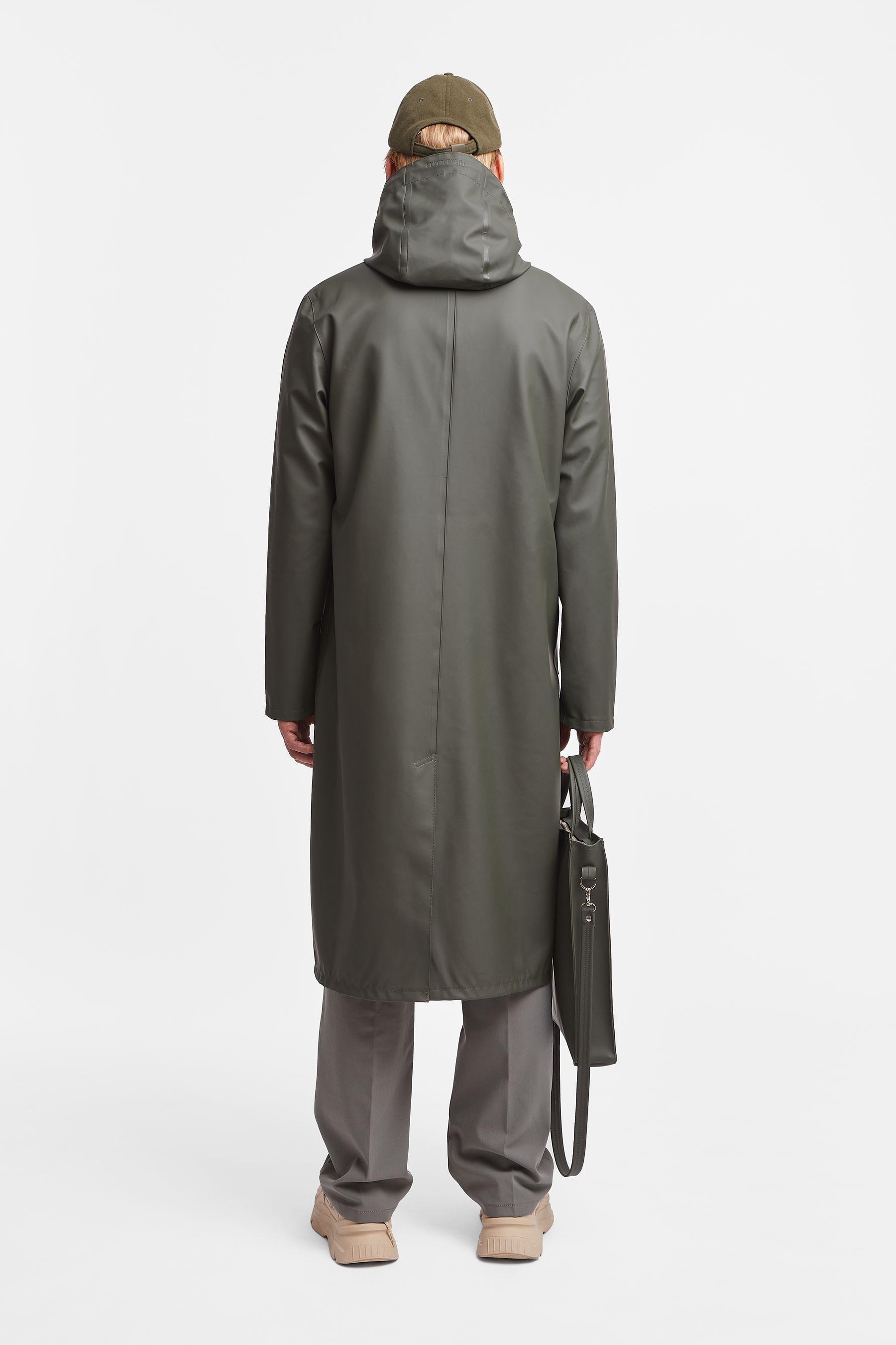 stutterheim stockholm long raincoat green men jackets raincoats