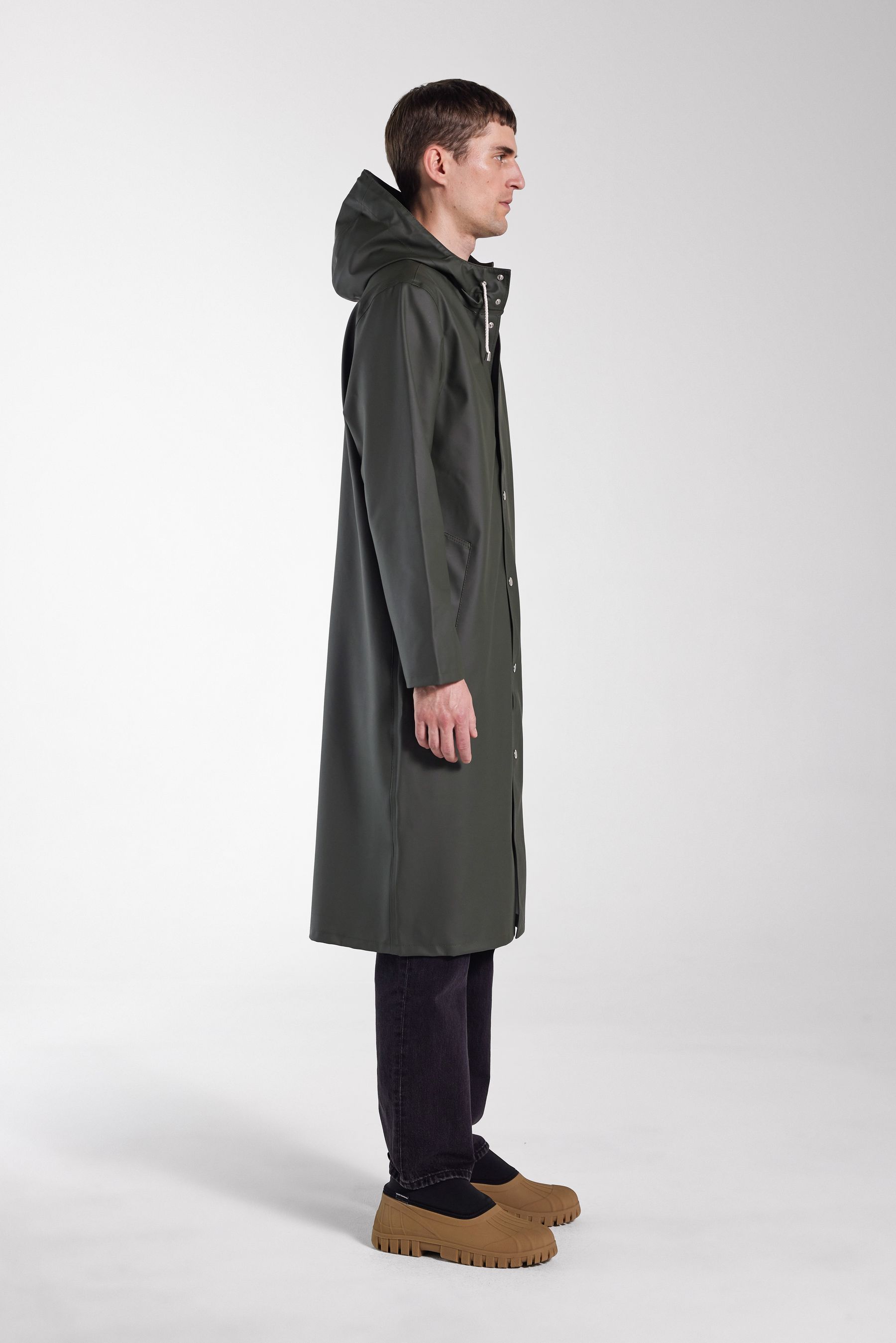 stutterheim stockholm long raincoat green men jackets raincoats