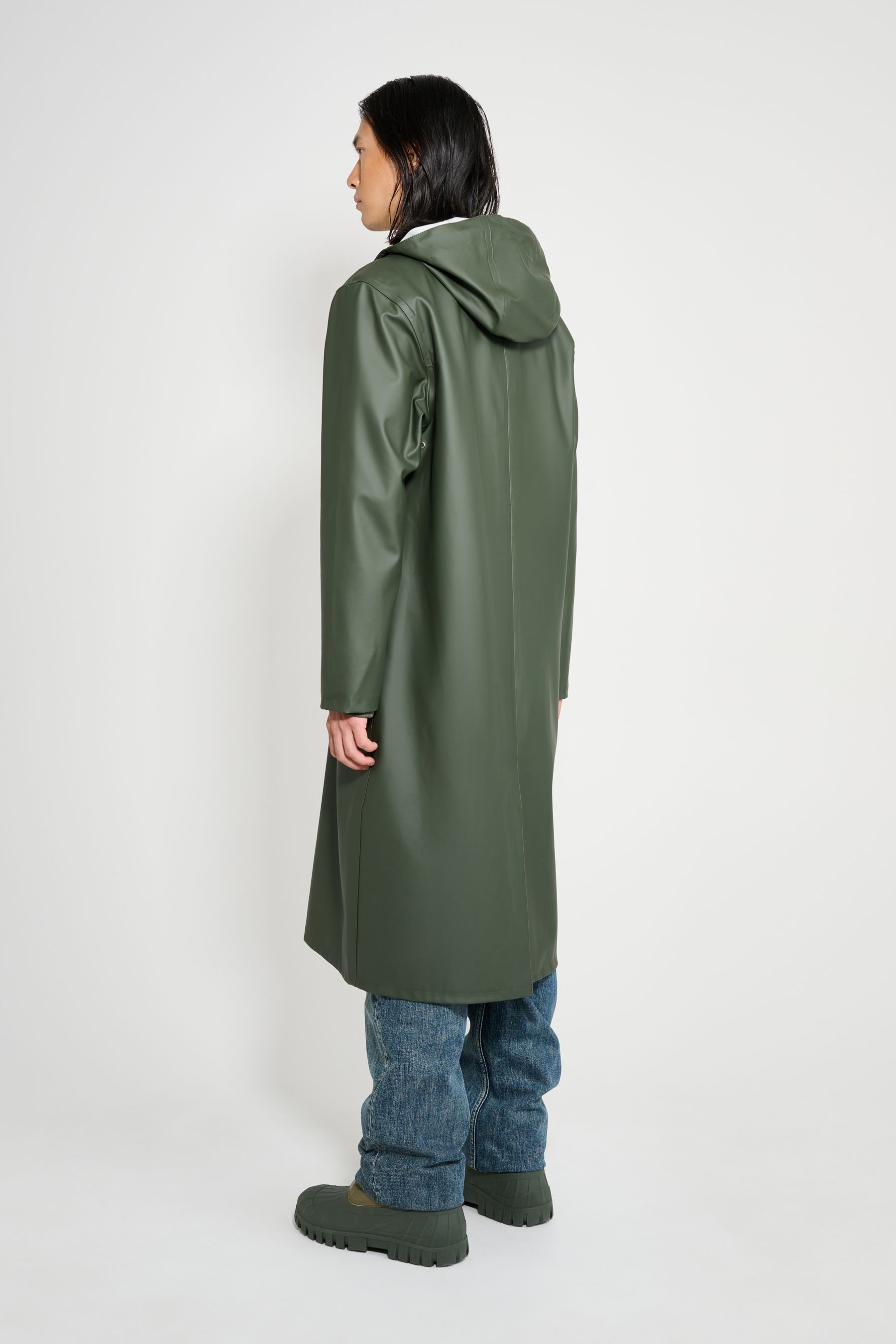 stutterheim stockholm long raincoat green men jackets raincoats
