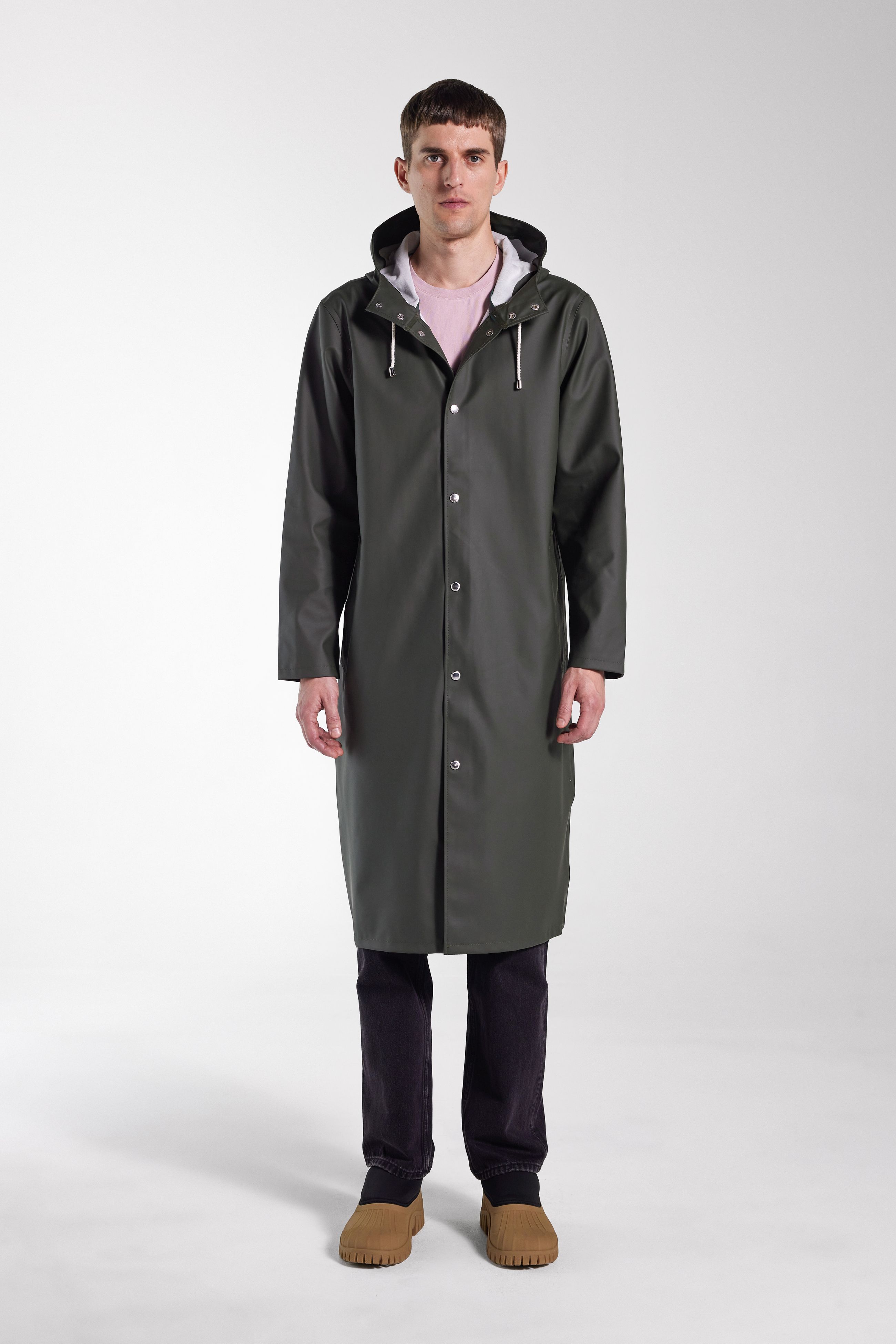 stutterheim stockholm long raincoat green men jackets raincoats