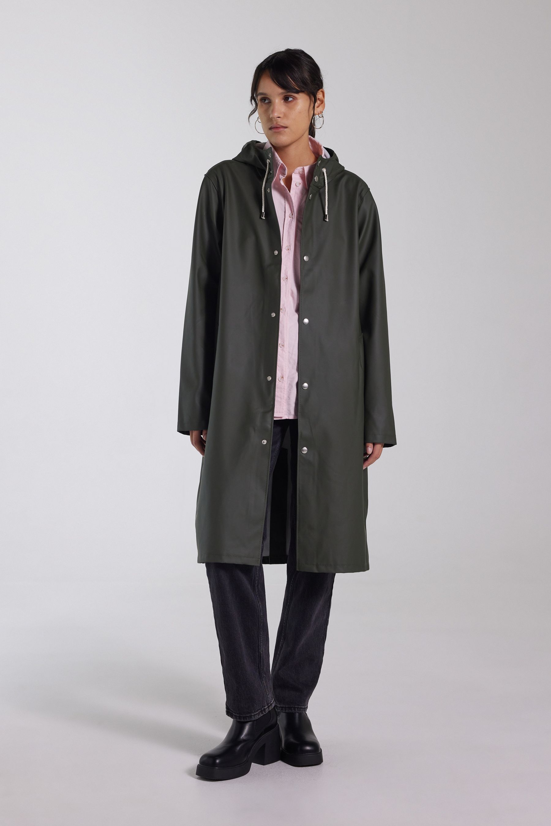 stutterheim stockholm long raincoat green men jackets raincoats