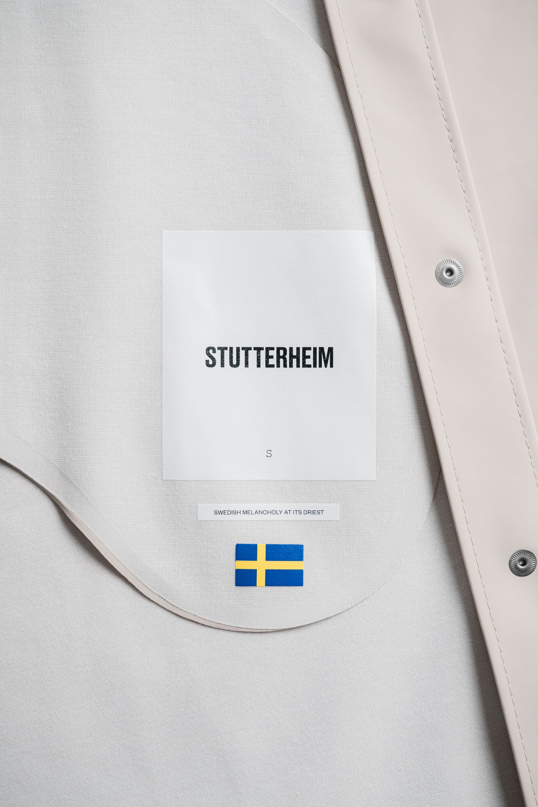 stutterheim stockholm long raincoat light sand men jackets raincoats