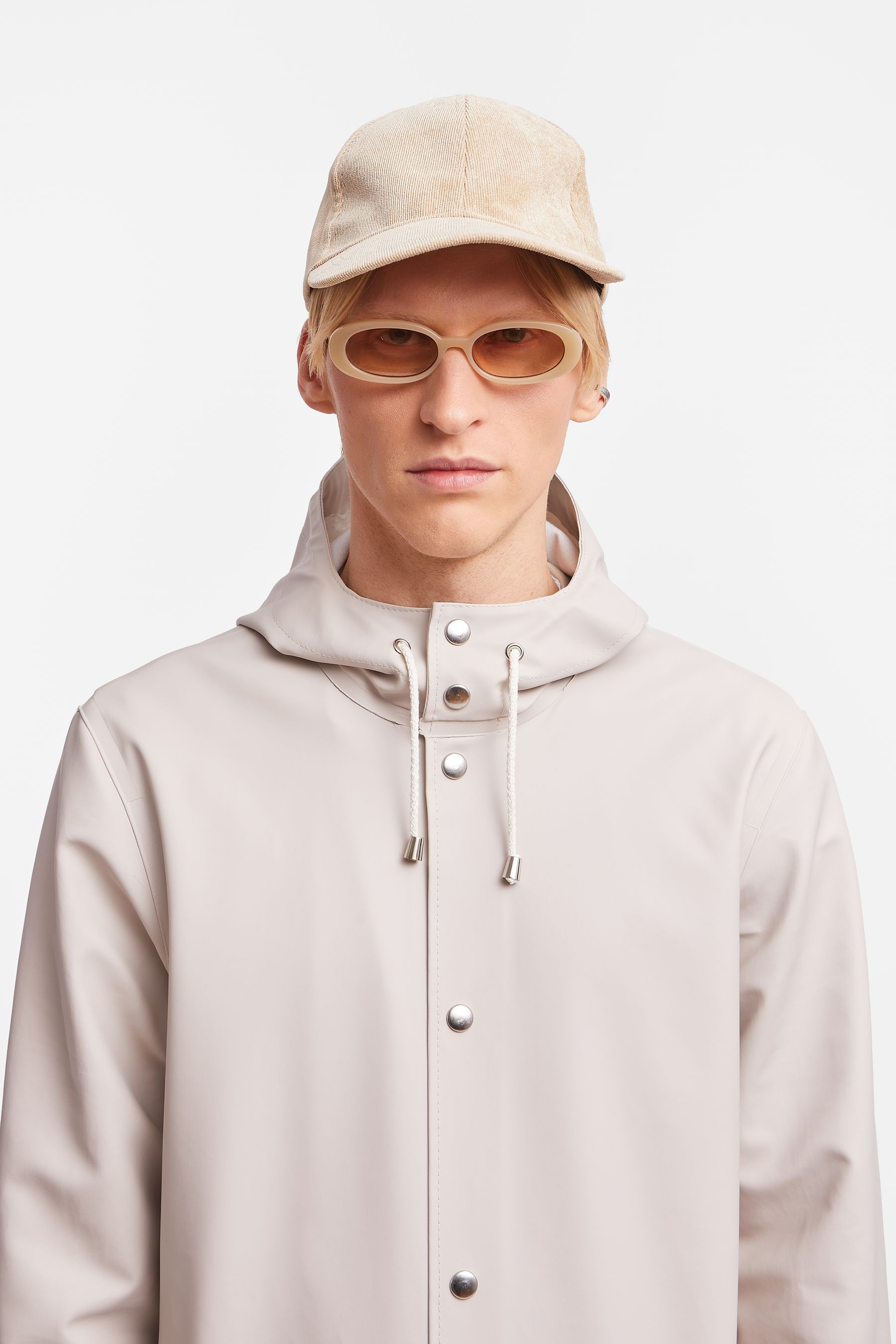 stutterheim stockholm long raincoat light sand men jackets raincoats