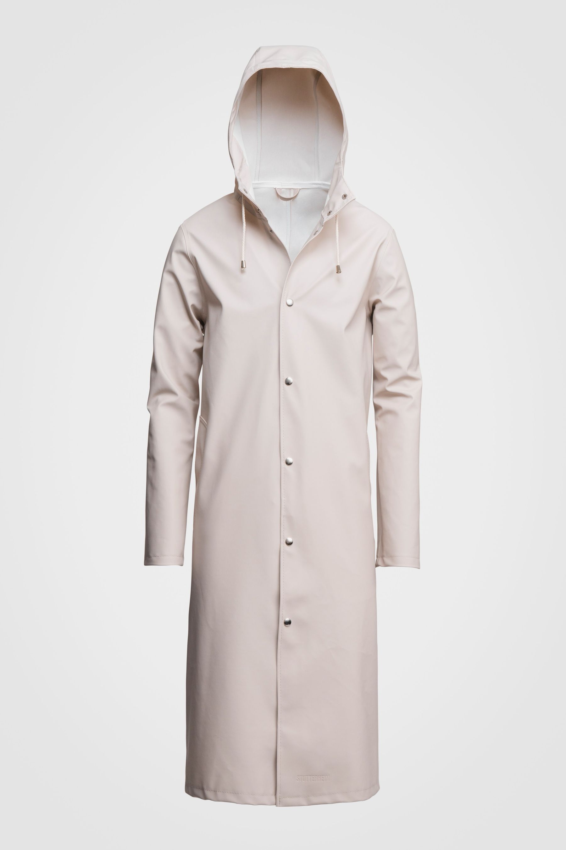 stutterheim stockholm long raincoat light sand men jackets raincoats