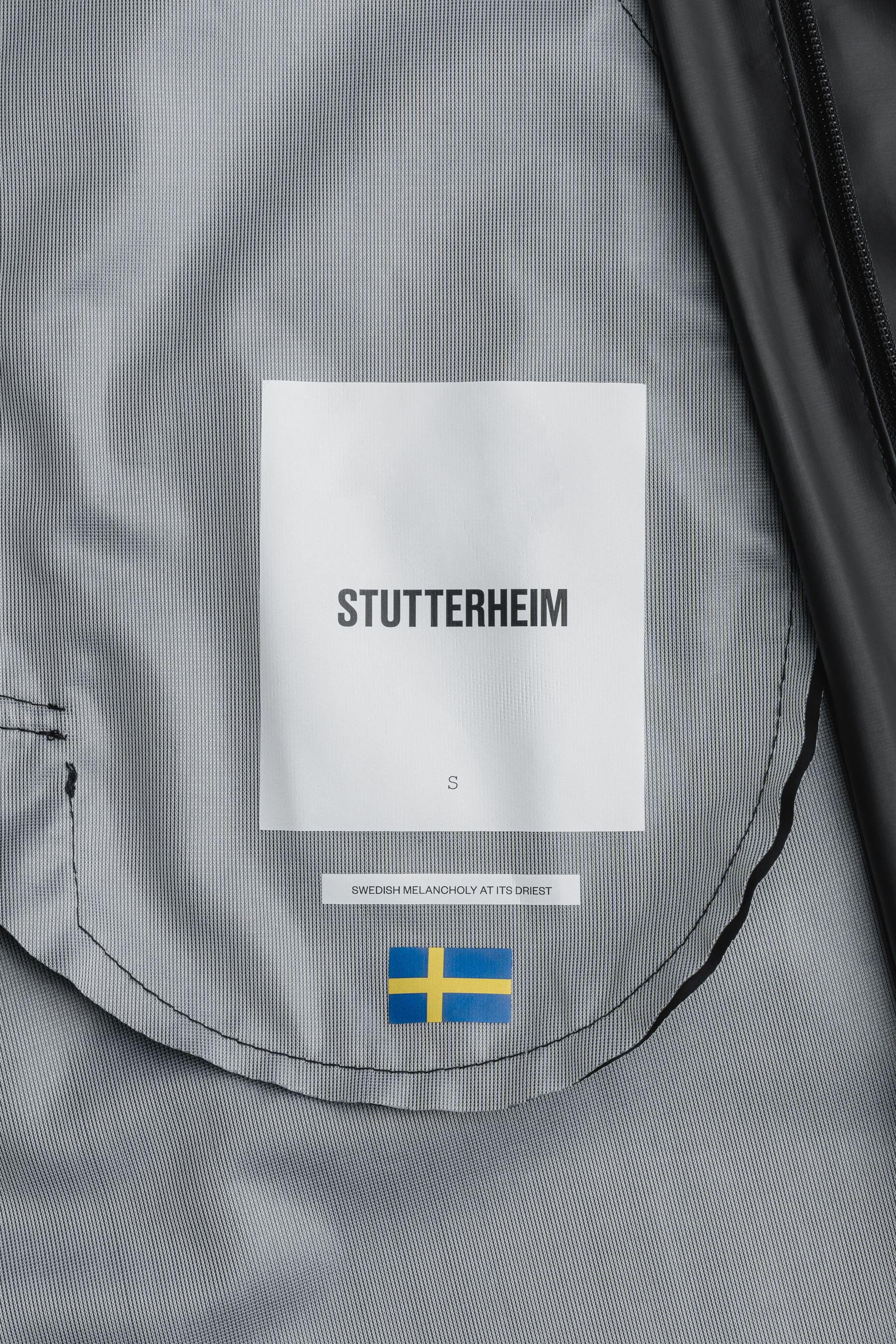 stutterheim stockholm long lightweight zip raincoat black men jackets raincoats