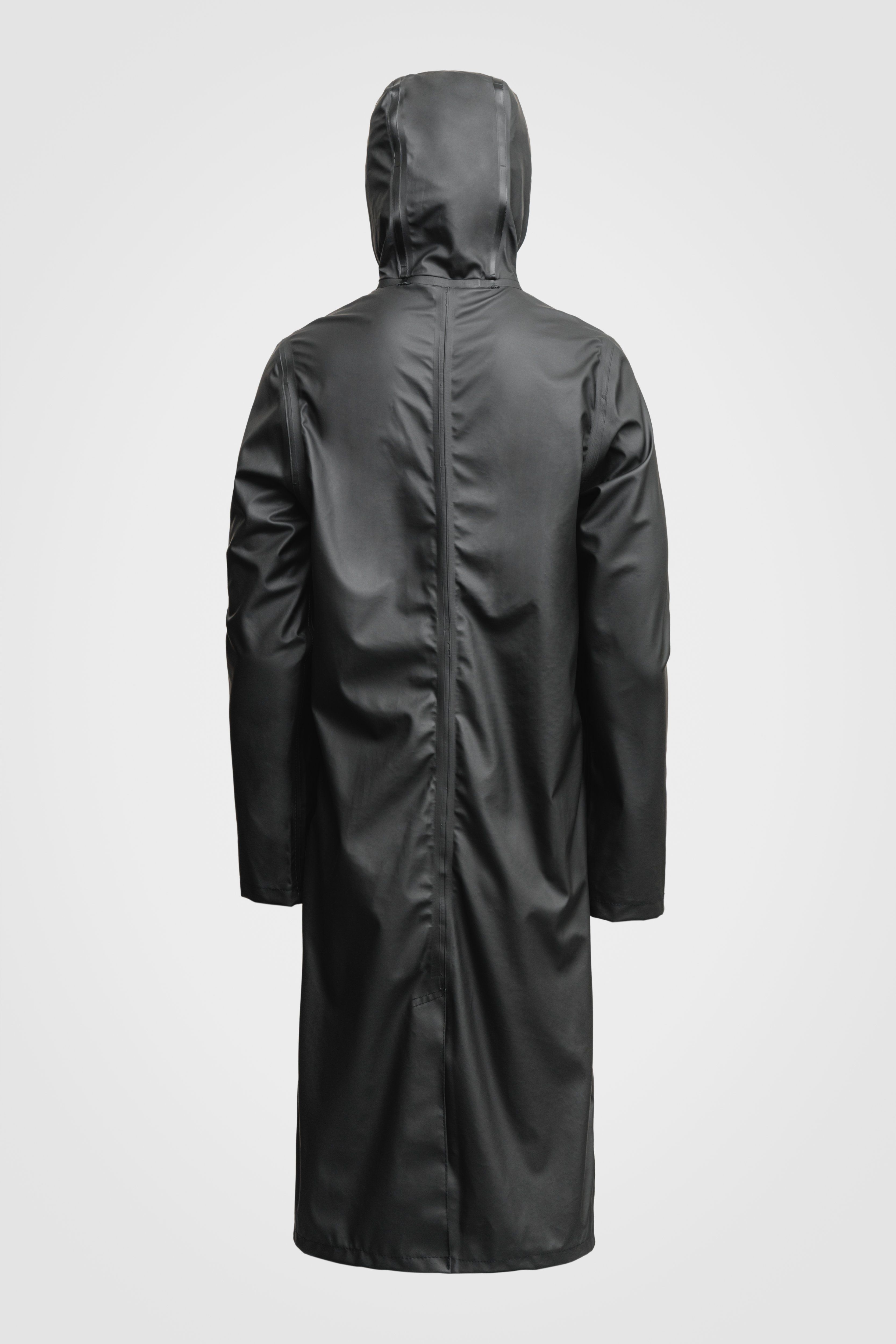 Stockholm Long Lightweight Zip Raincoat Black STUTTERHEIM GB
