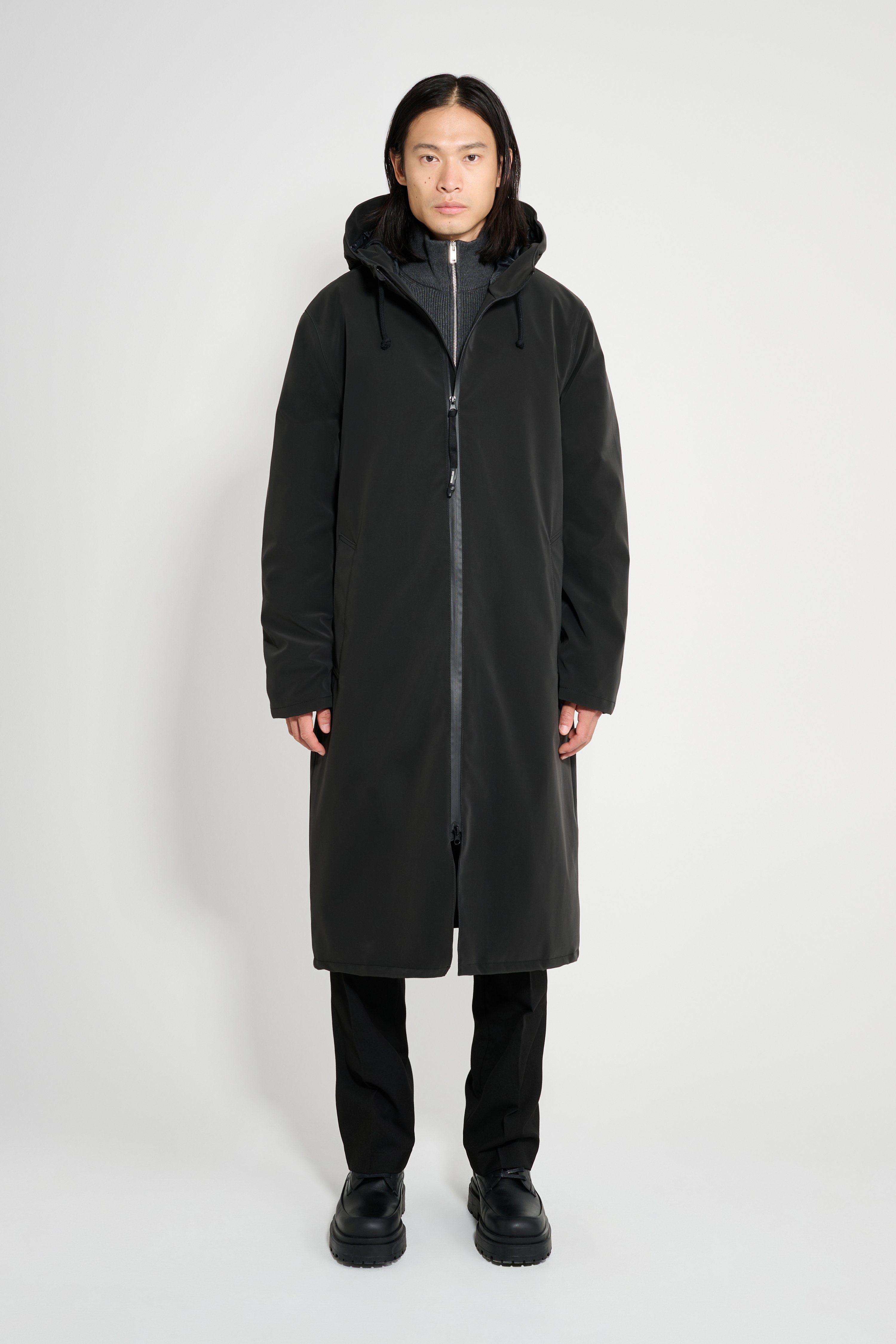 Stockholm Long Matte Winter Coat Black | STUTTERHEIM US