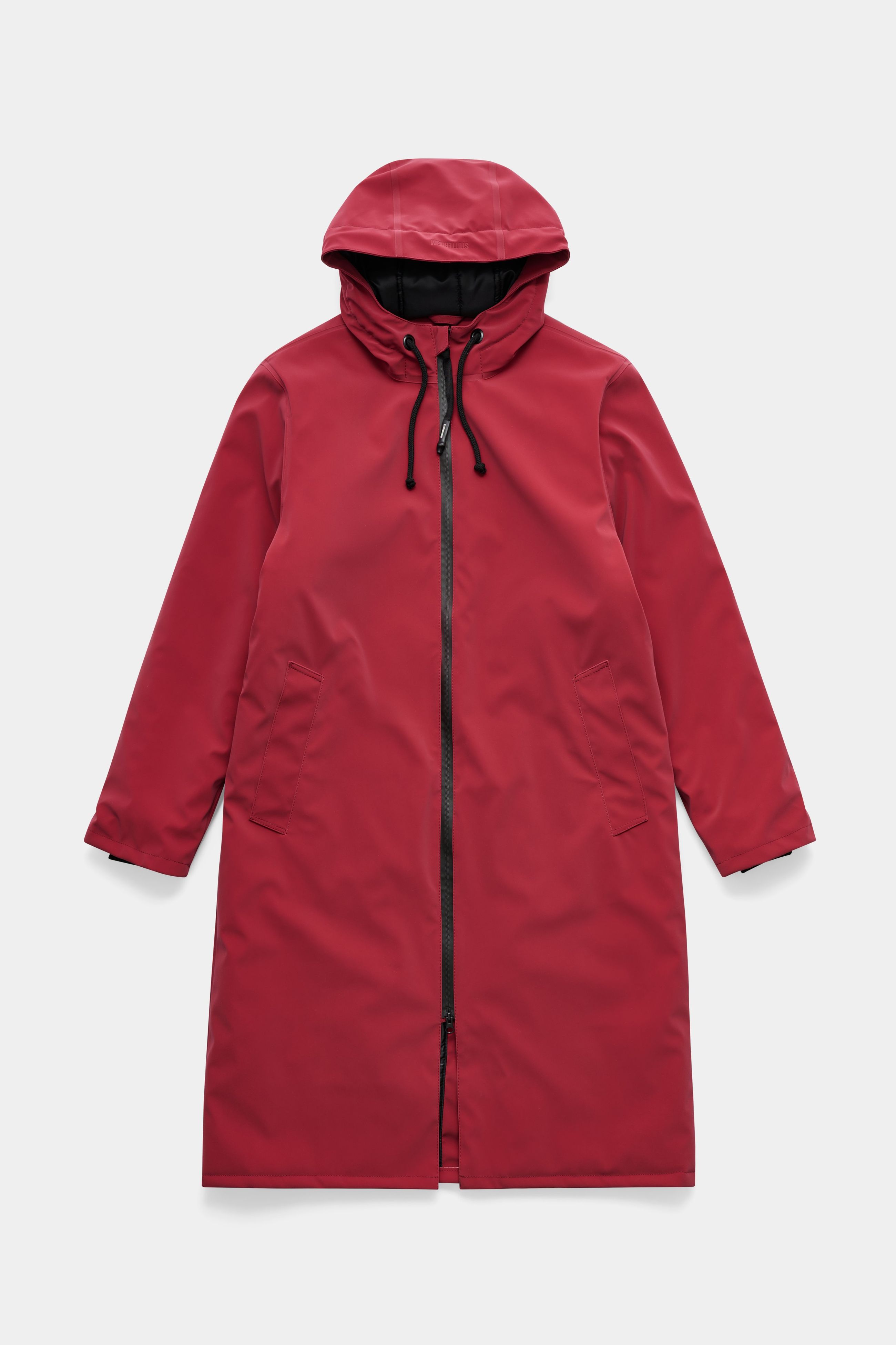 stutterheim stockholm long winter coat burgundy women jackets winter-coats