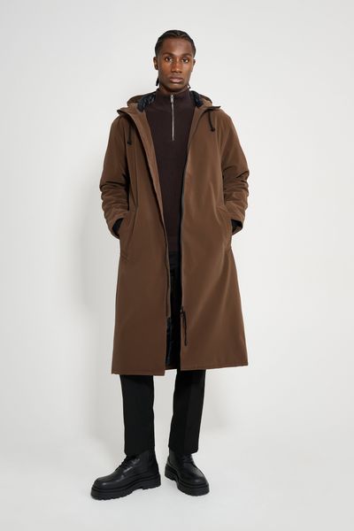 StephenFlaccavento.M　Aga コート Stockholm Long Matte Winter Coat Dark Brown | STUTTERHEIM US