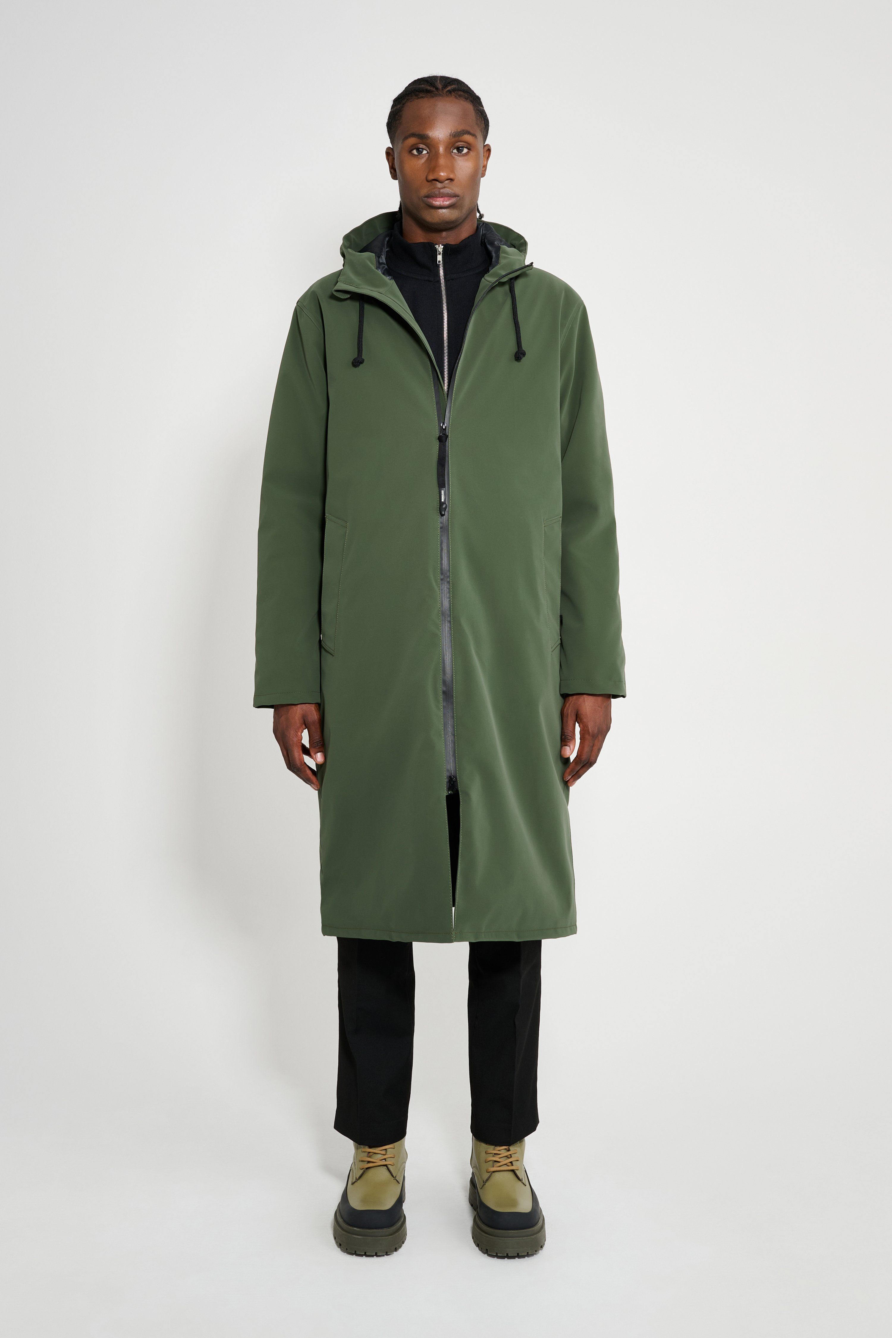 Stockholm Long Matte Winter Coat Green | STUTTERHEIM US