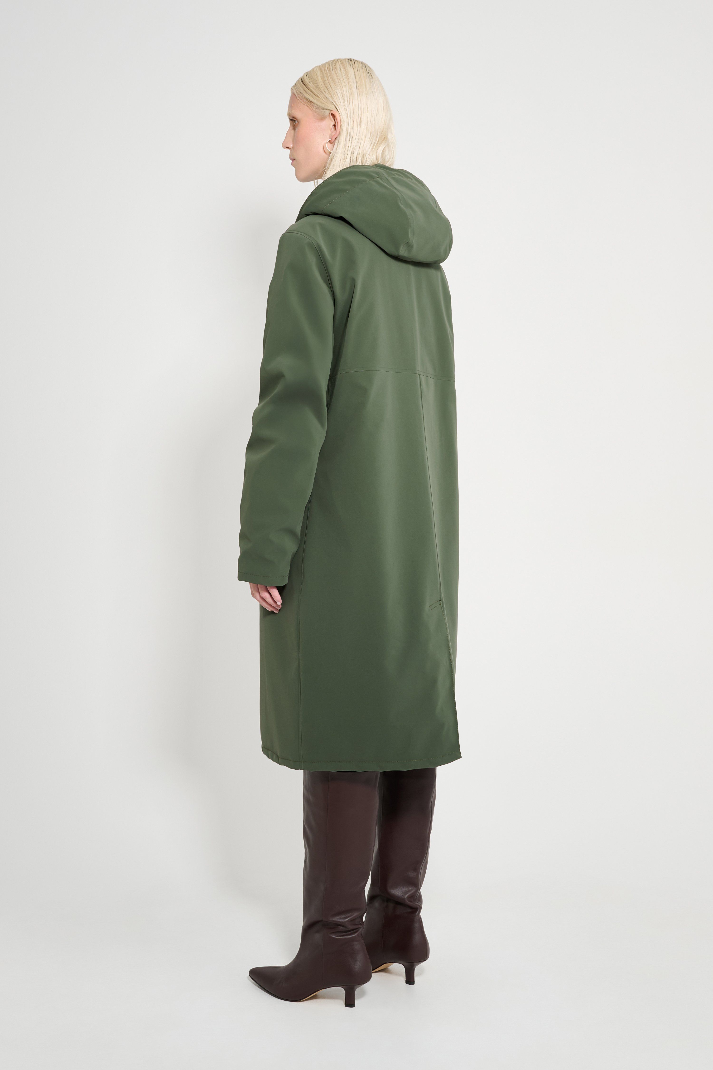 Stockholm Long Matte Winter Coat Green | STUTTERHEIM CA