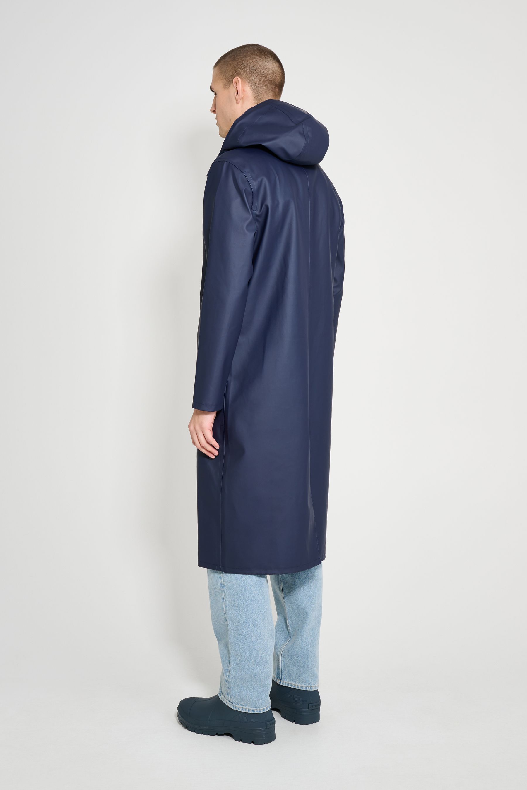 stutterheim stockholm long raincoat navy men jackets raincoats