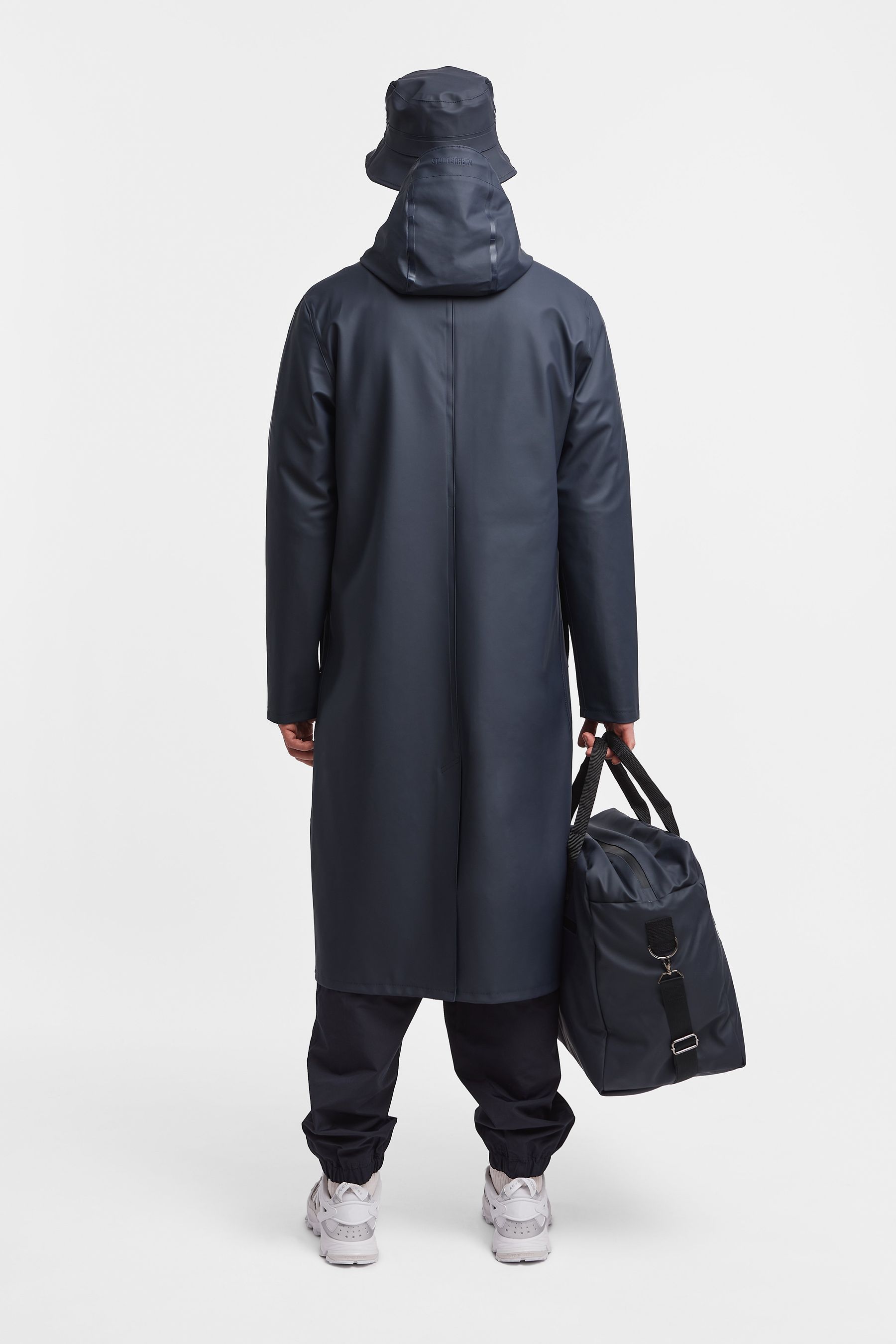 stutterheim stockholm long raincoat navy men jackets raincoats